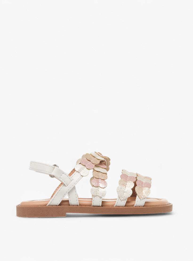 صندل مزخرف بشريط إغلاق لاصق للبنات من جونيورز-girls-shoes-sandals-image-2
