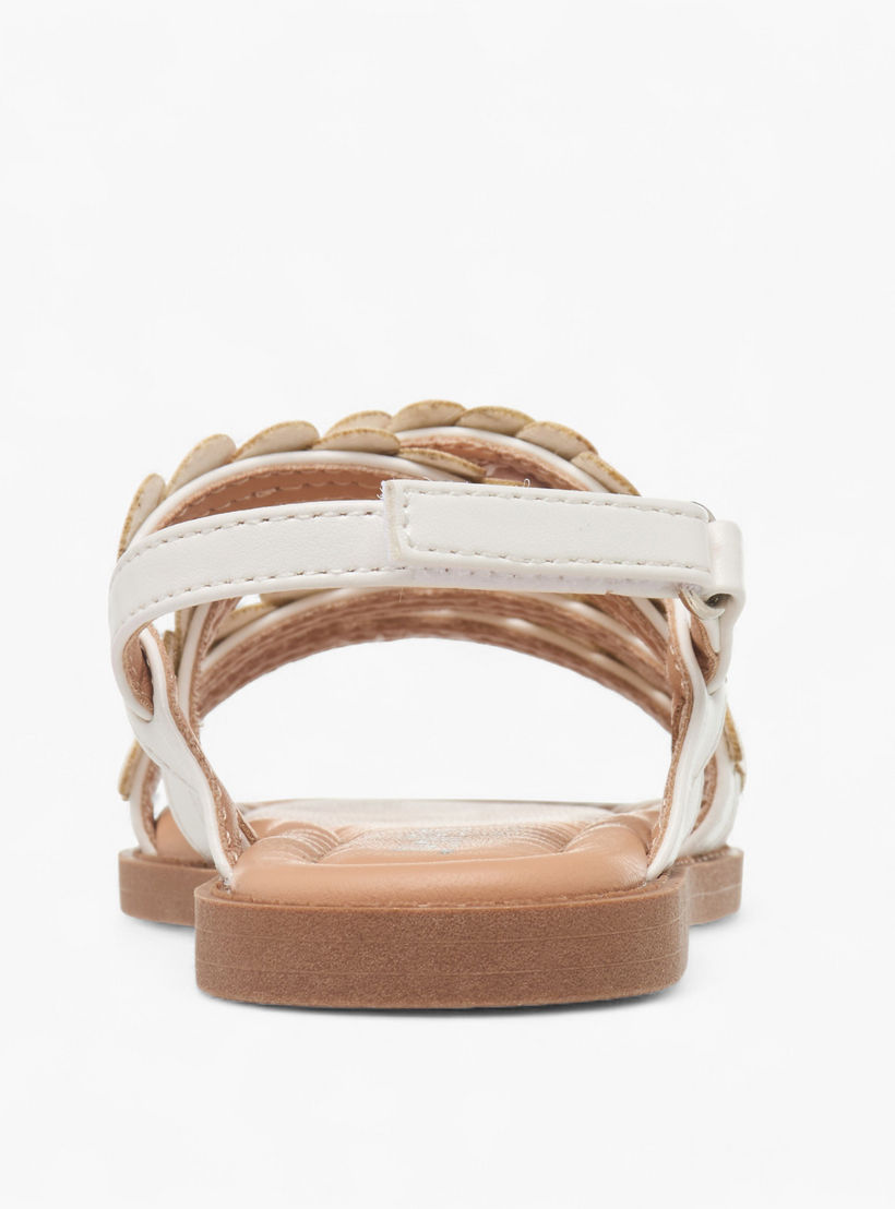 صندل مزخرف بشريط إغلاق لاصق للبنات من جونيورز-girls-shoes-sandals-image-4