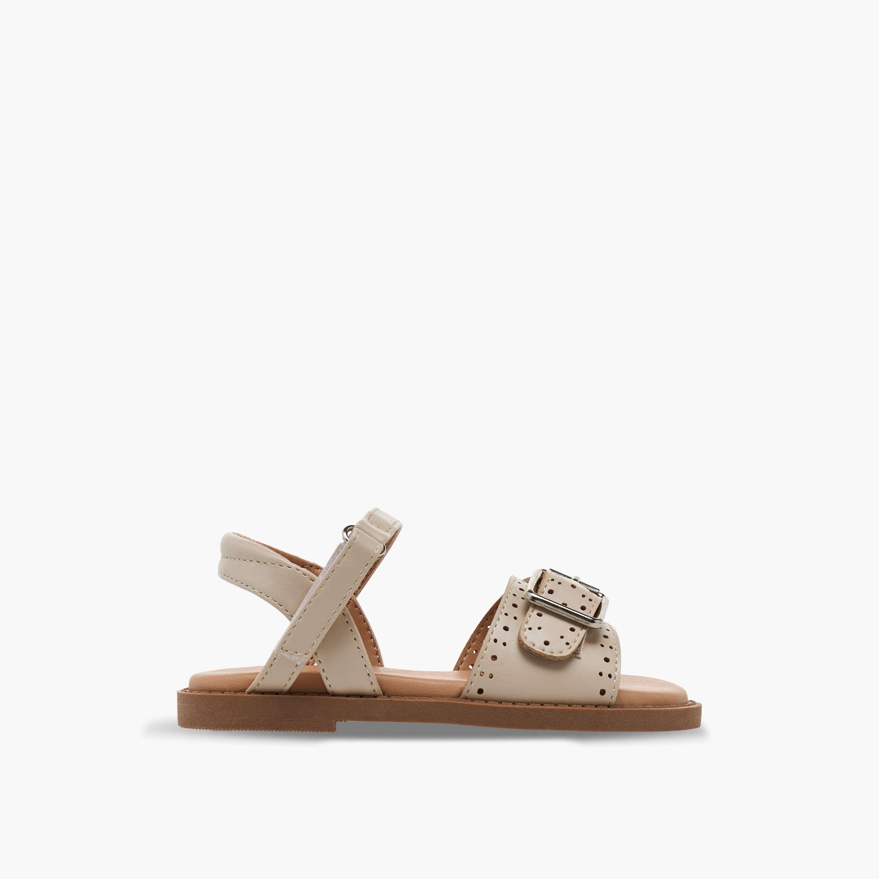 Juniors Girls Laser Cut Design Hook & Loop Sandals-girls-shoes-sandals-image-2