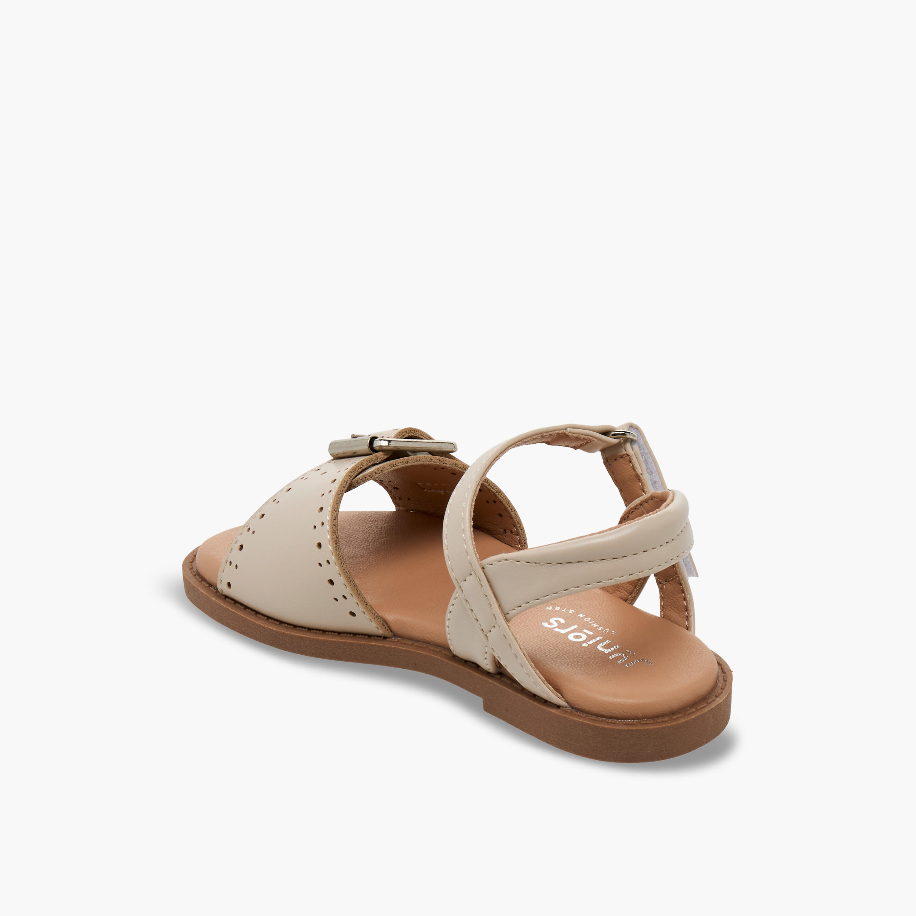 Juniors Girls Laser Cut Design Hook & Loop Sandals-girls-shoes-sandals-image-4