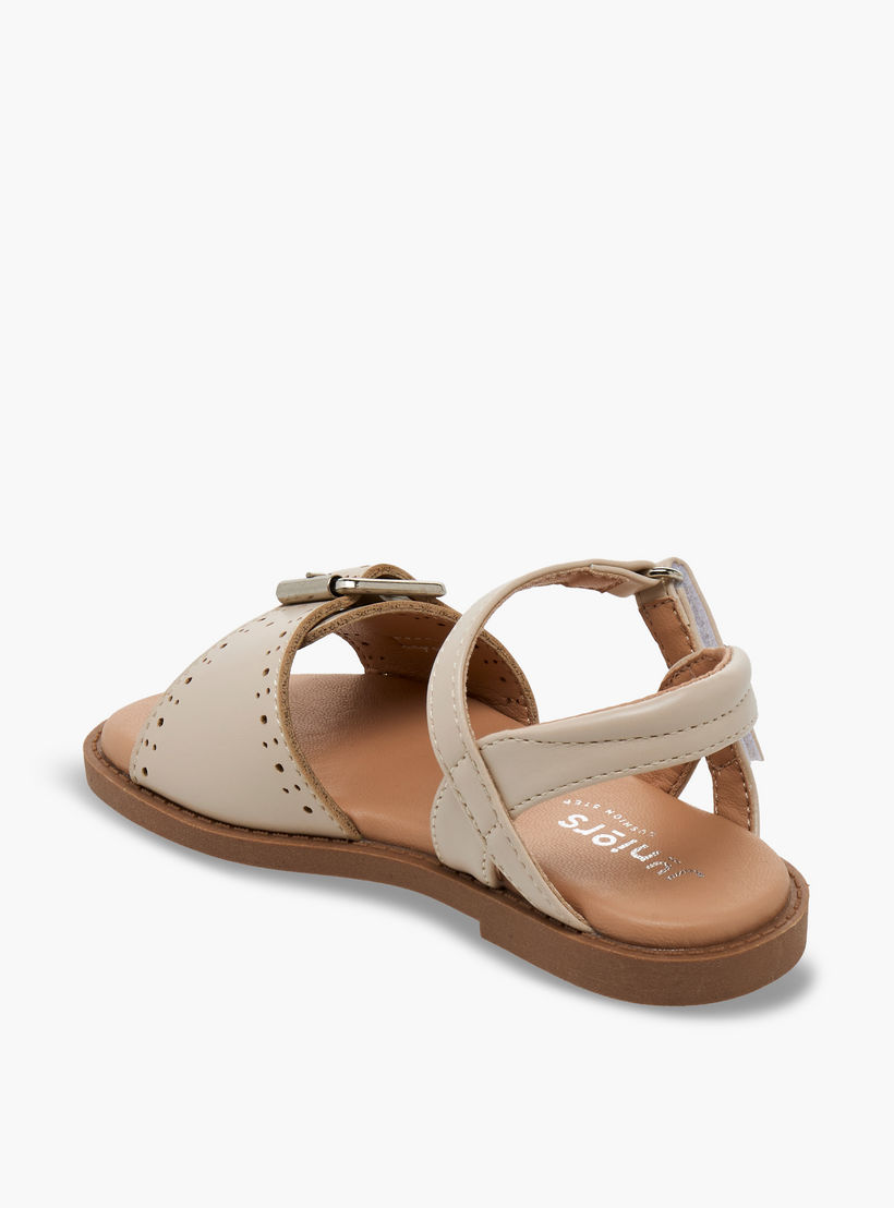 Juniors Girls Laser Cut Design Hook & Loop Sandals-girls-shoes-sandals-image-4