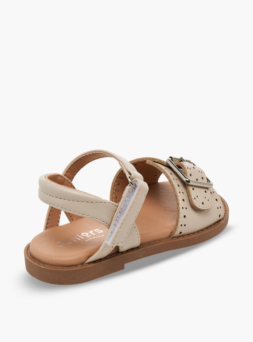 Juniors Girls Laser Cut Design Hook & Loop Sandals-girls-shoes-sandals-image-5