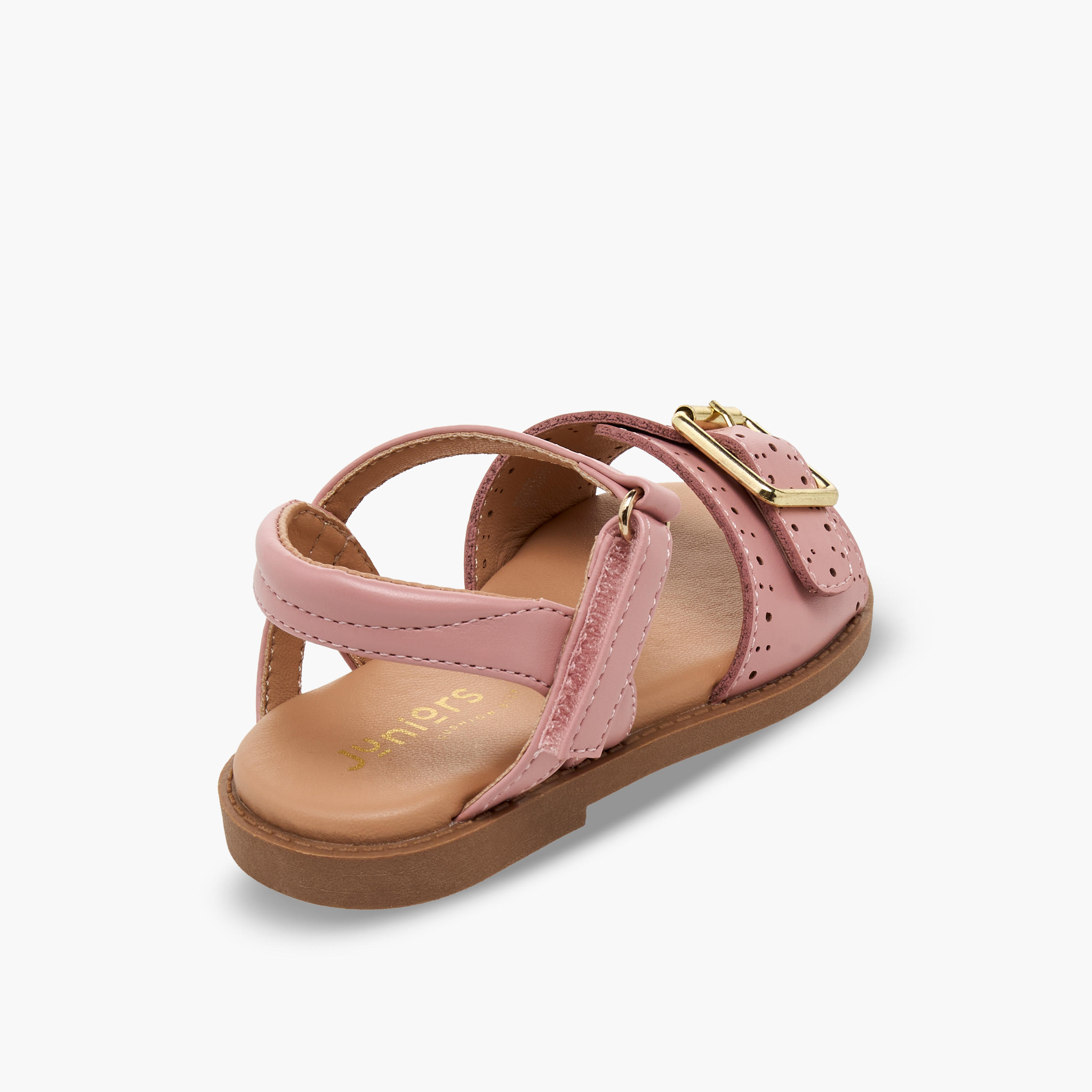 Juniors Girls Laser Cut Design Hook & Loop Sandals-girls-shoes-sandals-image-5