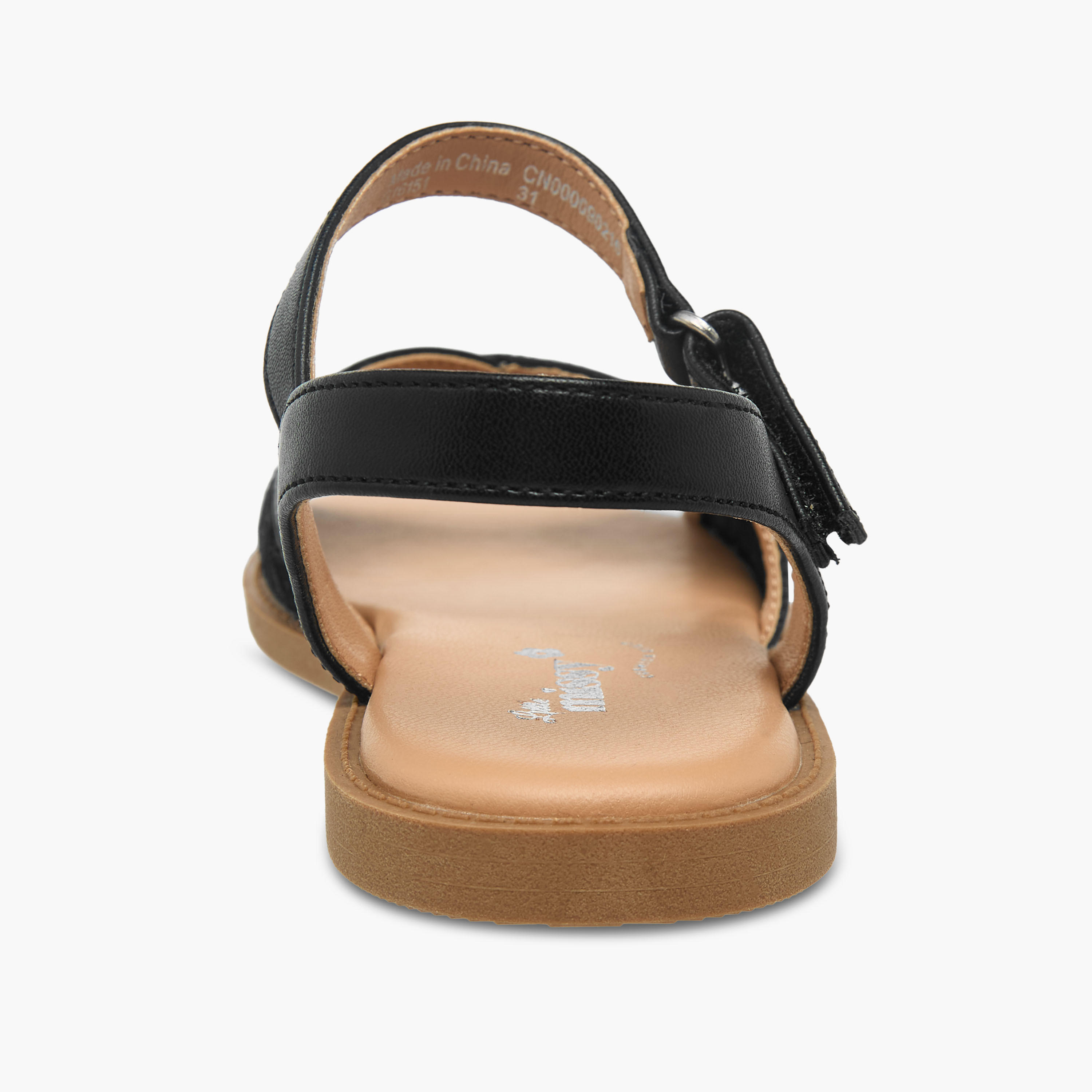صندل بشريط إغلاق لاصق وتفاصيل دانتيل للبنات من ليتل ميسي-girls-shoes-sandals-image-4