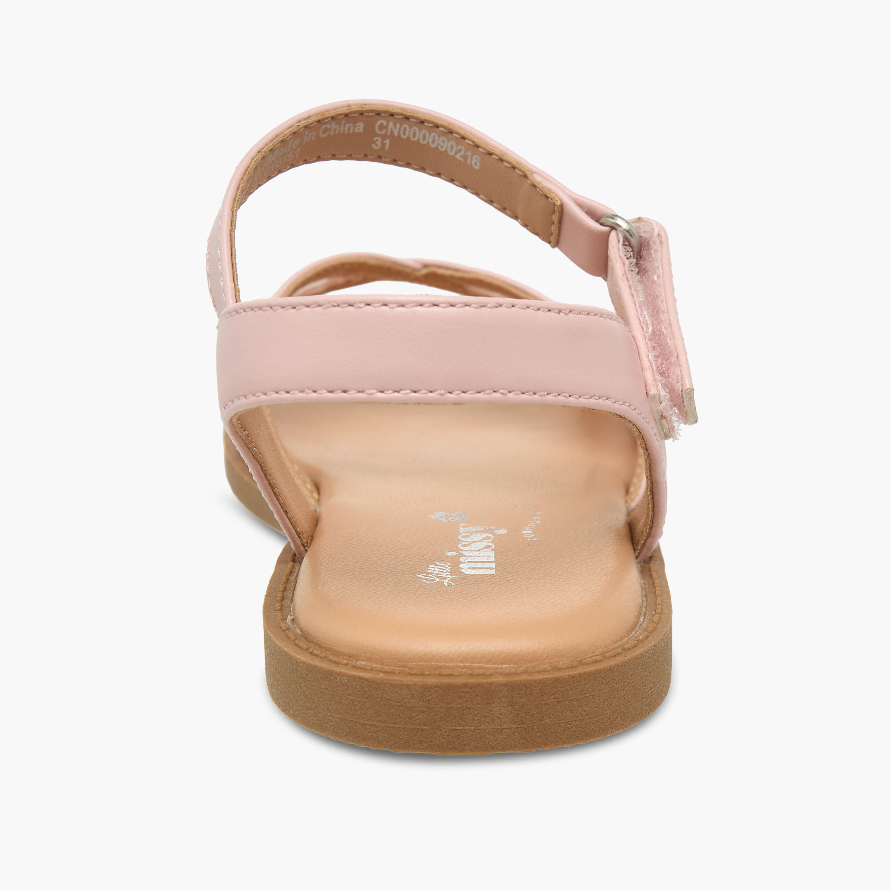 صندل بشريط إغلاق لاصق وتفاصيل دانتيل للبنات من ليتل ميسي-girls-shoes-sandals-image-4
