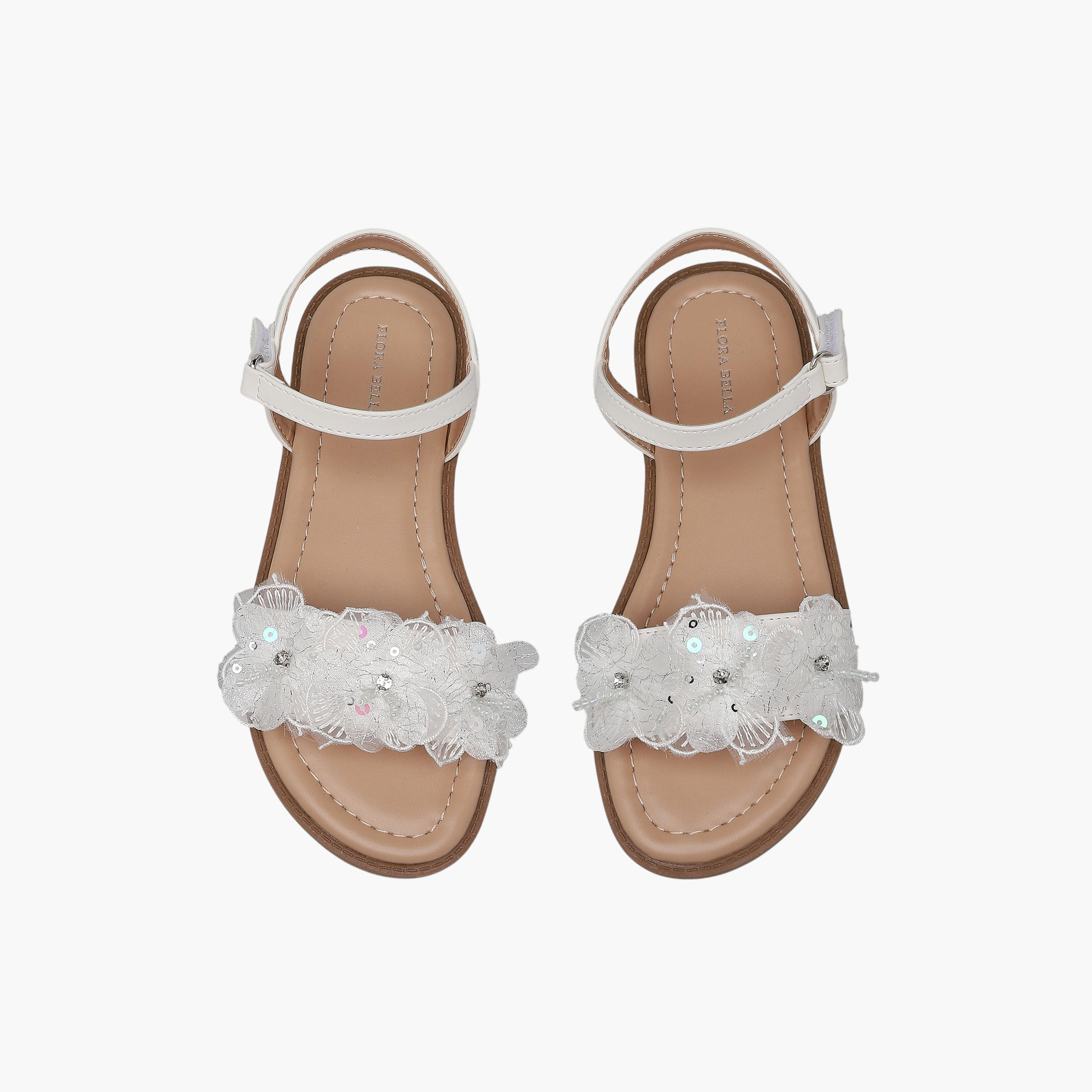 Flora Bella Girls Floral Applique Strap Sandals-girls-shoes-sandals-image-1