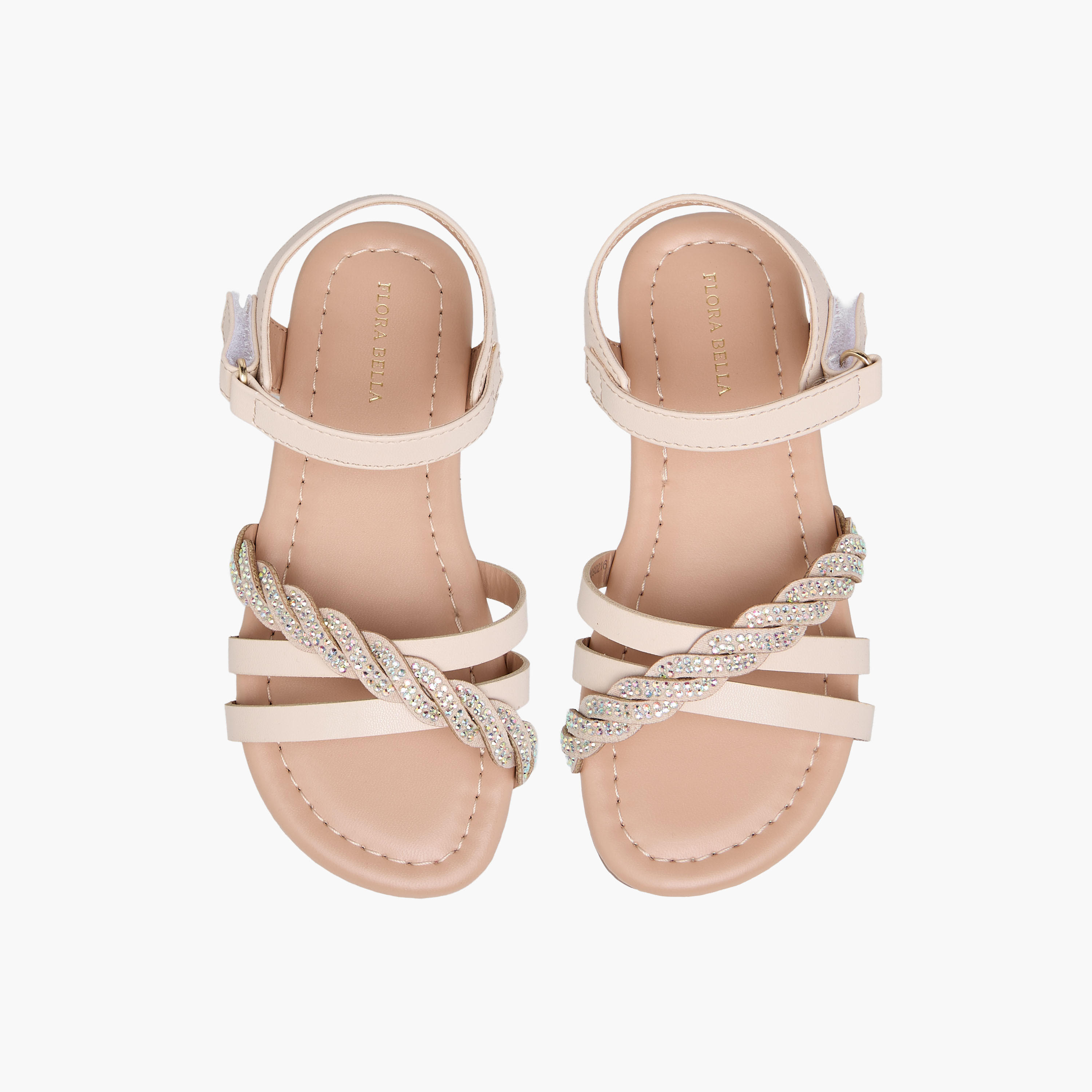 صندل مزين بشريط لاصق للبنات من فلورا بيلا-girls-shoes-sandals-image-1