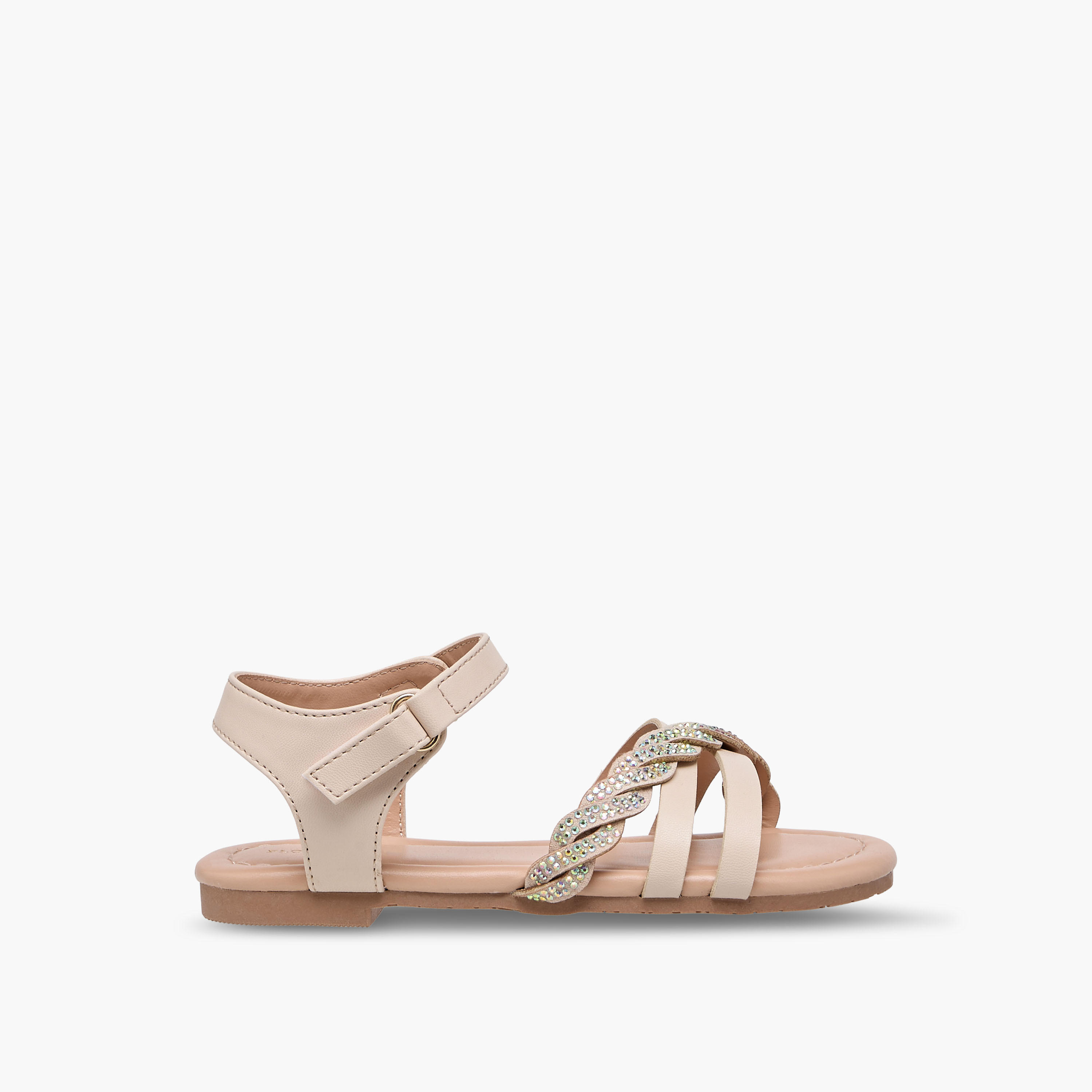 صندل مزين بشريط لاصق للبنات من فلورا بيلا-girls-shoes-sandals-image-2