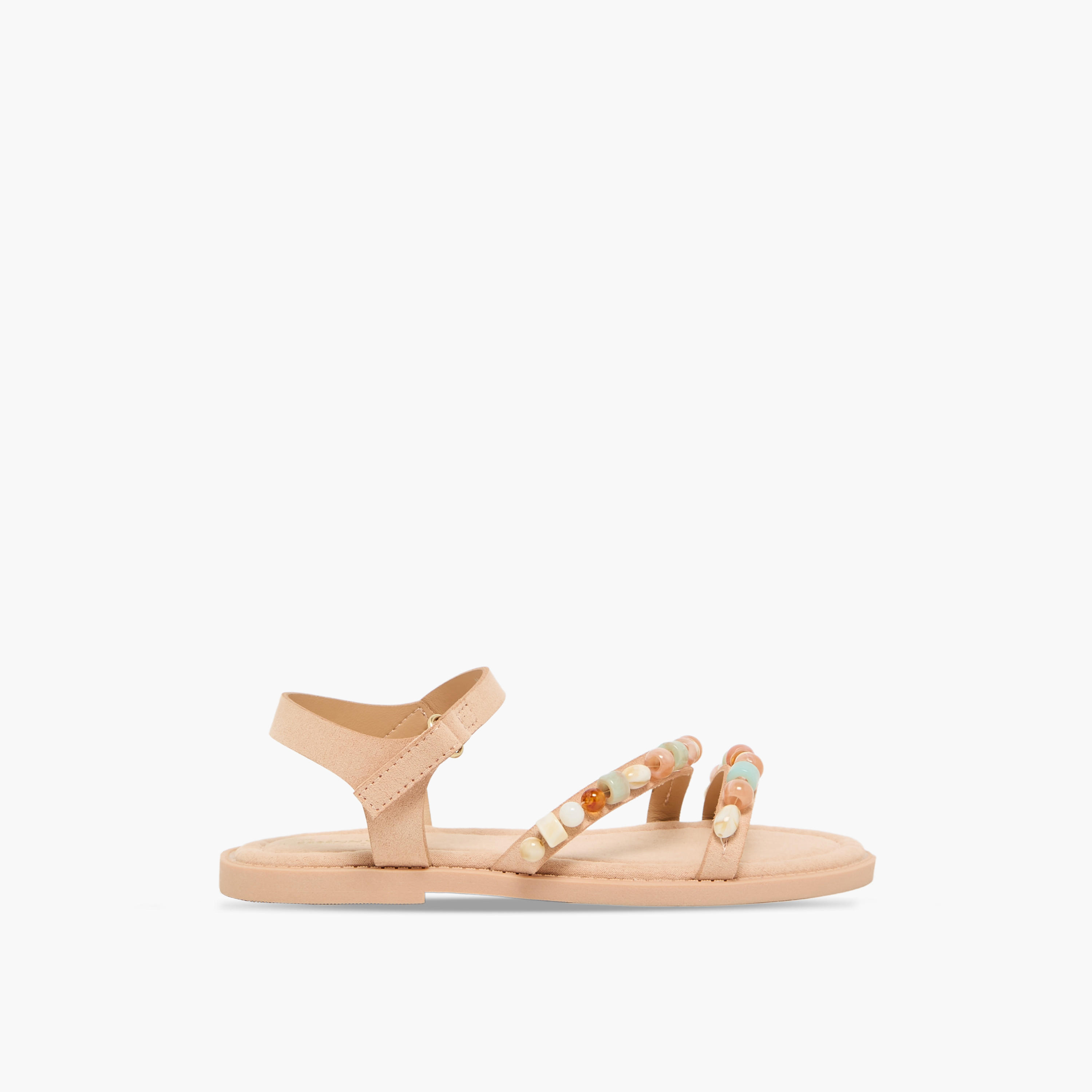 صندل مزين بالخرز بشريط إغلاق لاصق للبنات من ليتل ميسي-girls-shoes-sandals-image-3