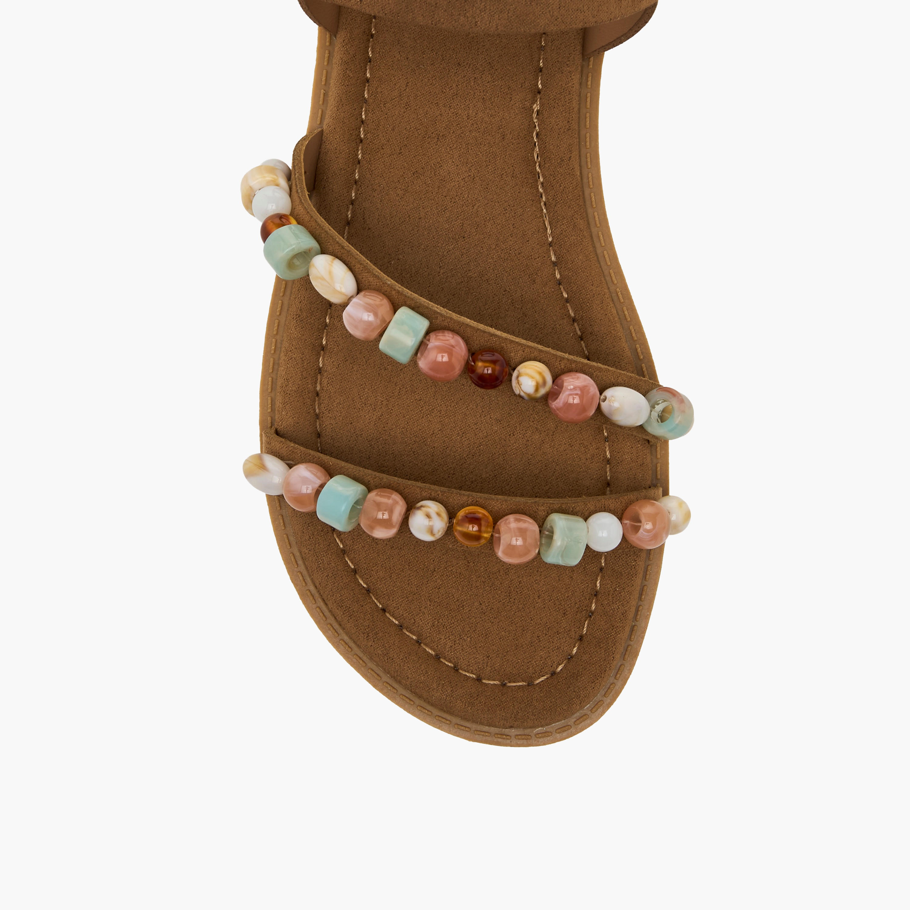 Little Missy Girls Bead Embellished Hook & Loop Sandals-girls-shoes-sandals-image-6