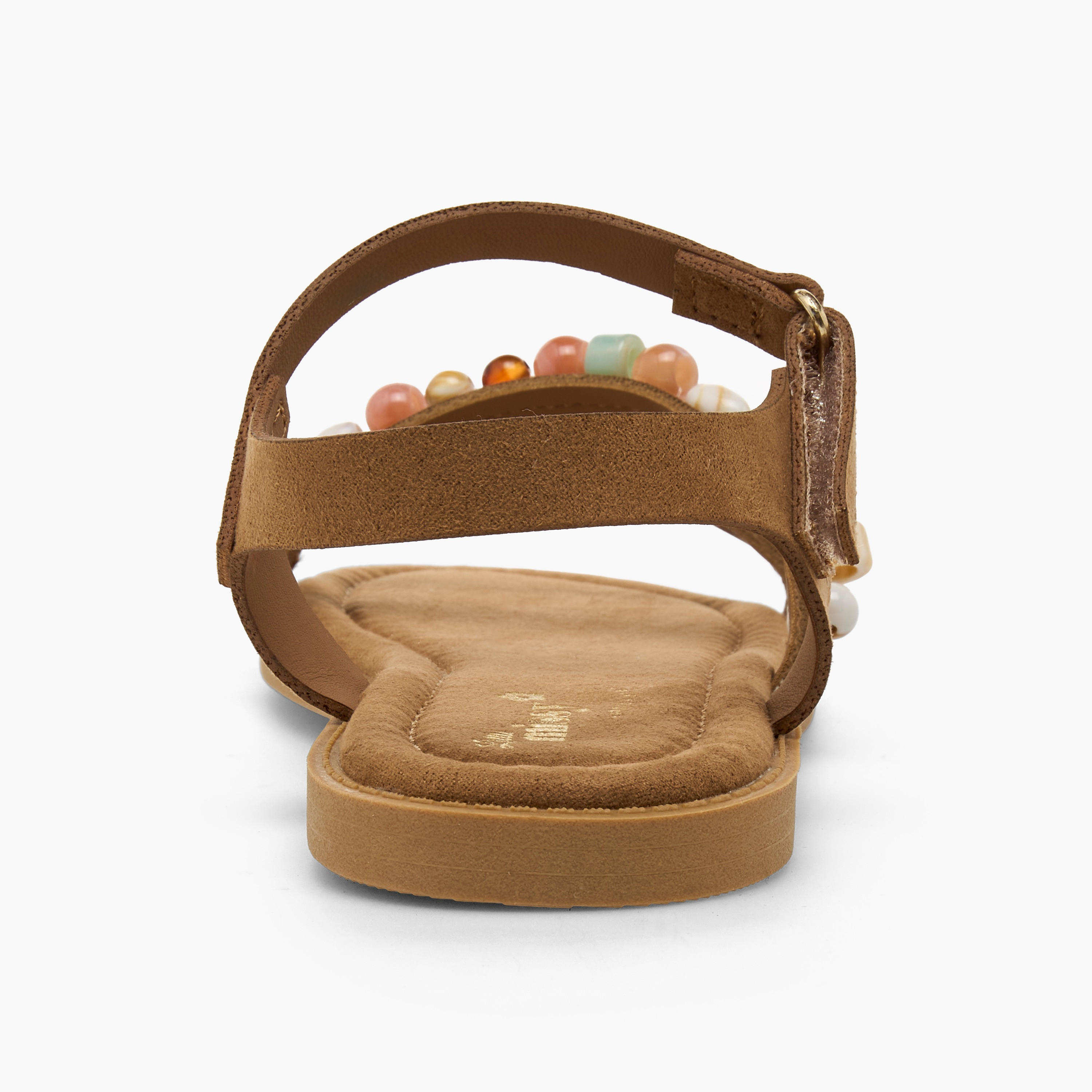 Little Missy Girls Bead Embellished Hook & Loop Sandals-girls-shoes-sandals-image-7