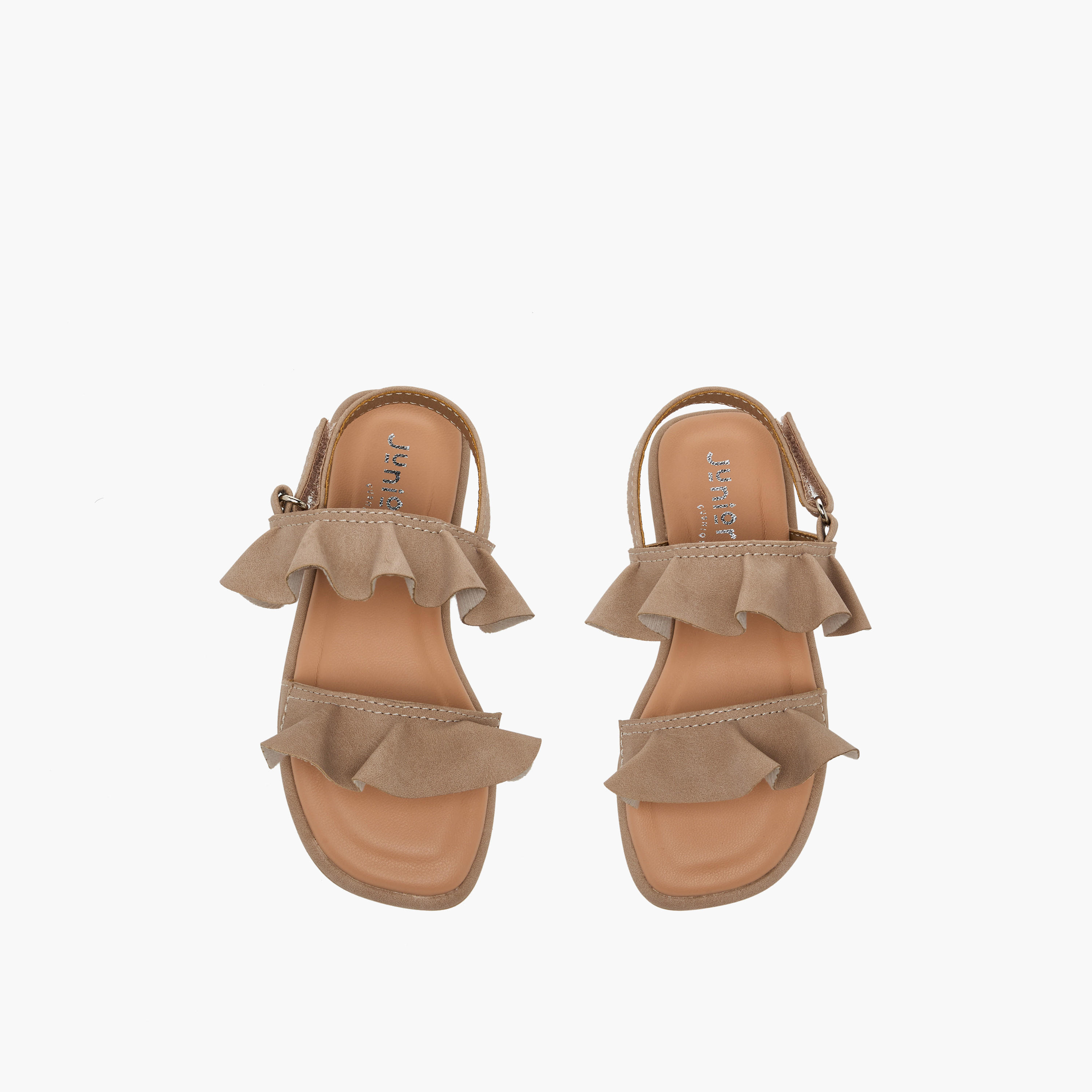 Juniors Girls Ruffle Design Hook & Loop Sandals-girls-shoes-sandals-image-1