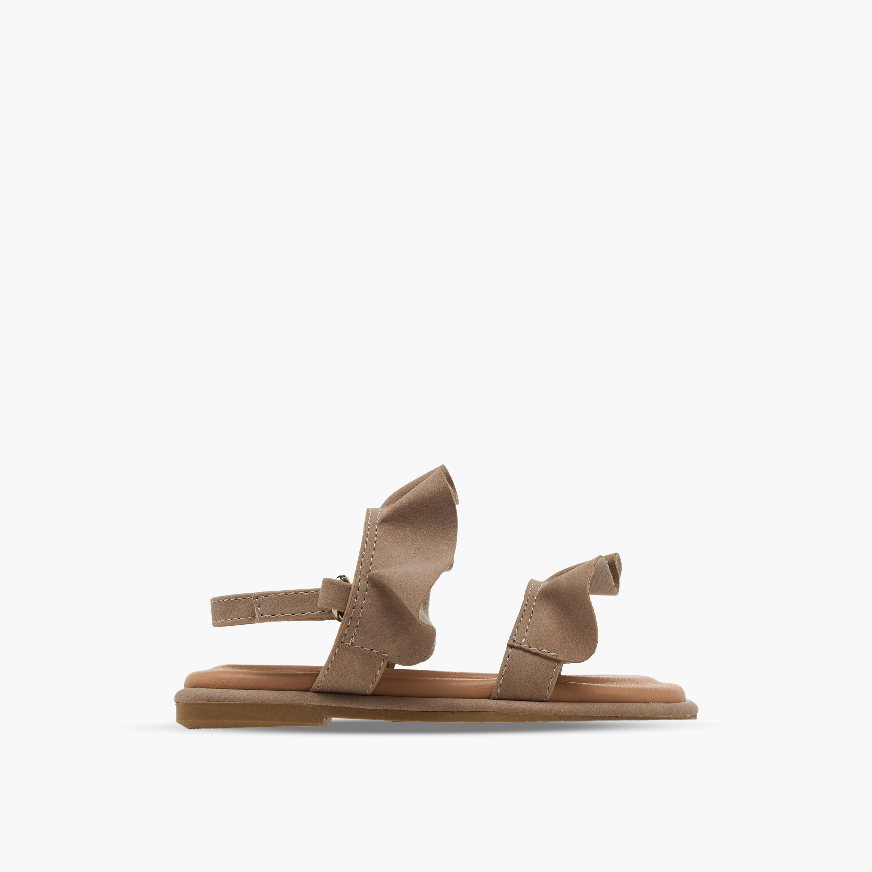 Juniors Girls Ruffle Design Hook & Loop Sandals-girls-shoes-sandals-image-2