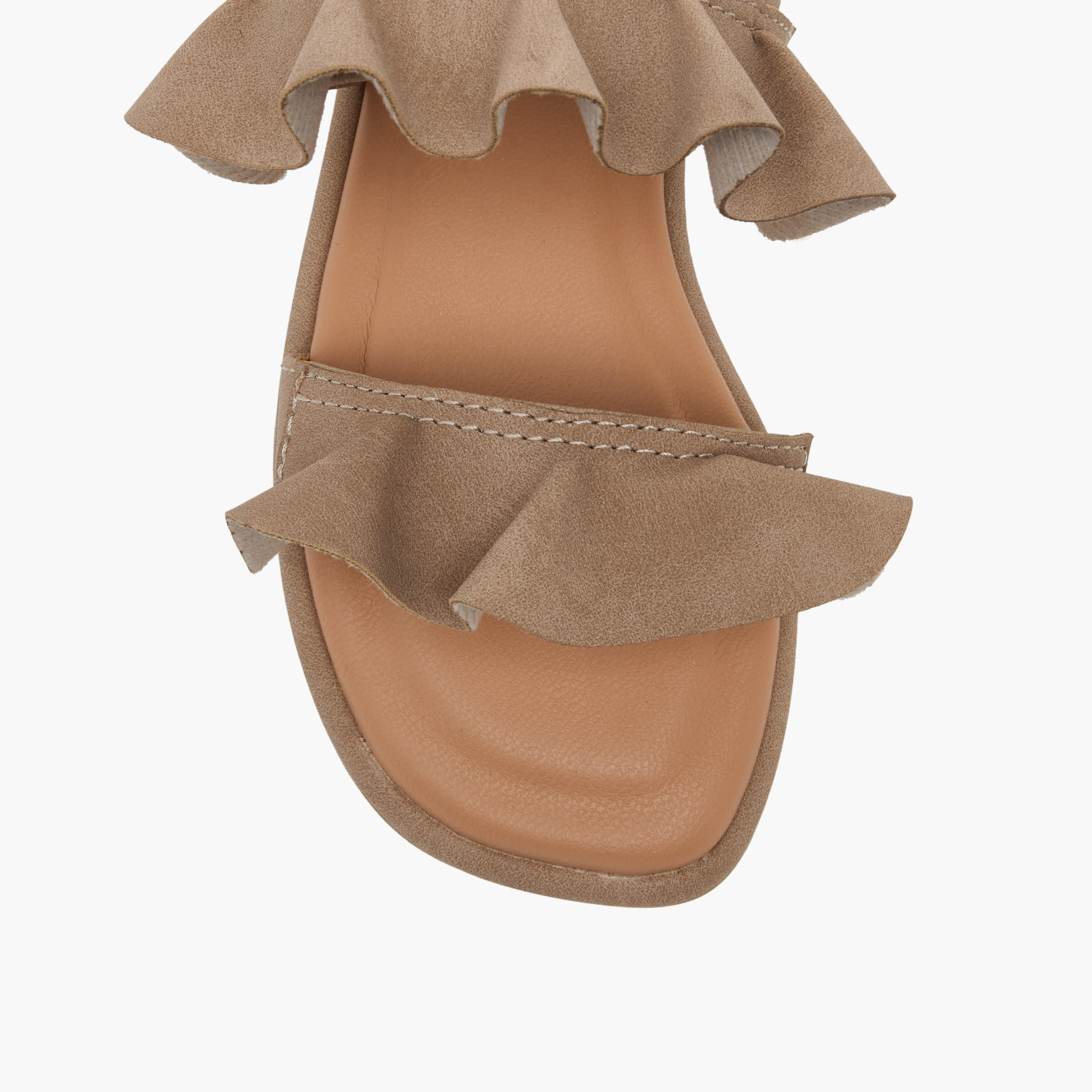 Juniors Girls Ruffle Design Hook & Loop Sandals-girls-shoes-sandals-image-6