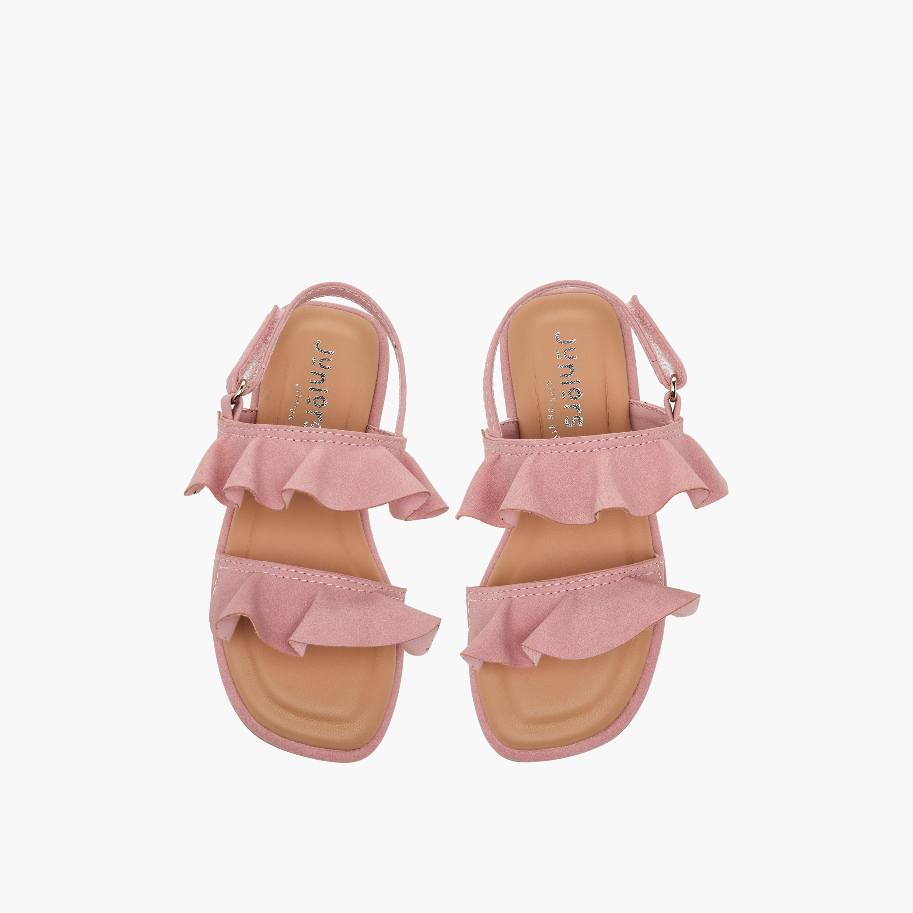 صندل بتصميم كشكش وشريط إغلاق للبنات من جونيورز-girls-shoes-sandals-image-1