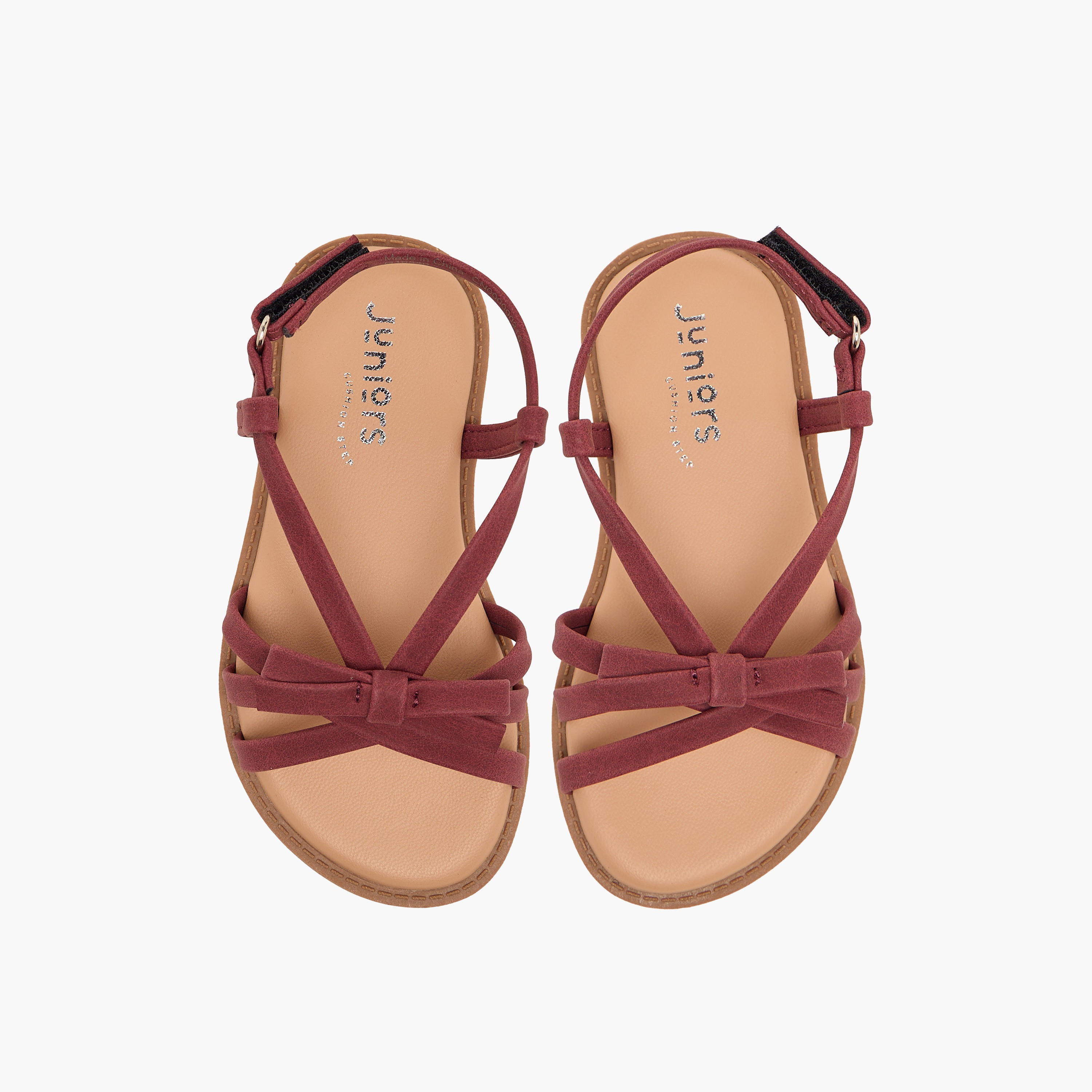 Juniors Girls Bow Accent Hook & Loop Sandals-girls-shoes-sandals-image-1
