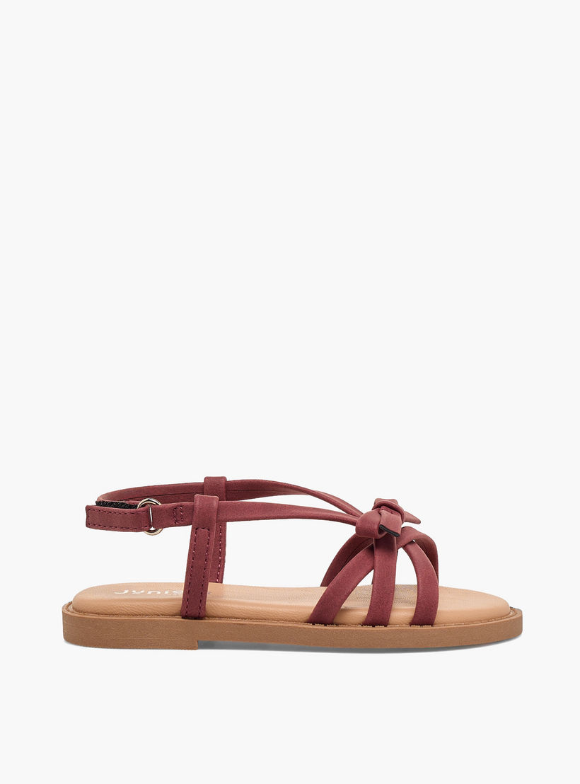 Juniors Girls Bow Accent Hook & Loop Sandals-girls-shoes-sandals-image-3