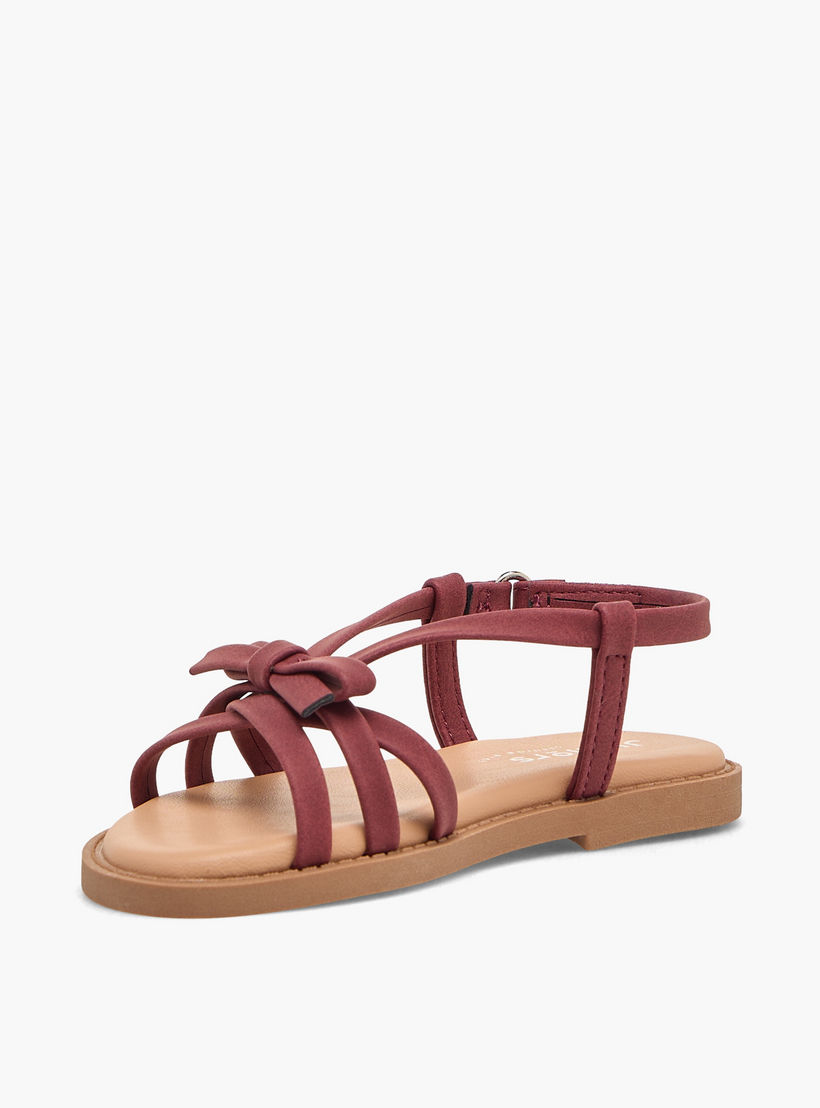 Juniors Girls Bow Accent Hook & Loop Sandals-girls-shoes-sandals-image-4