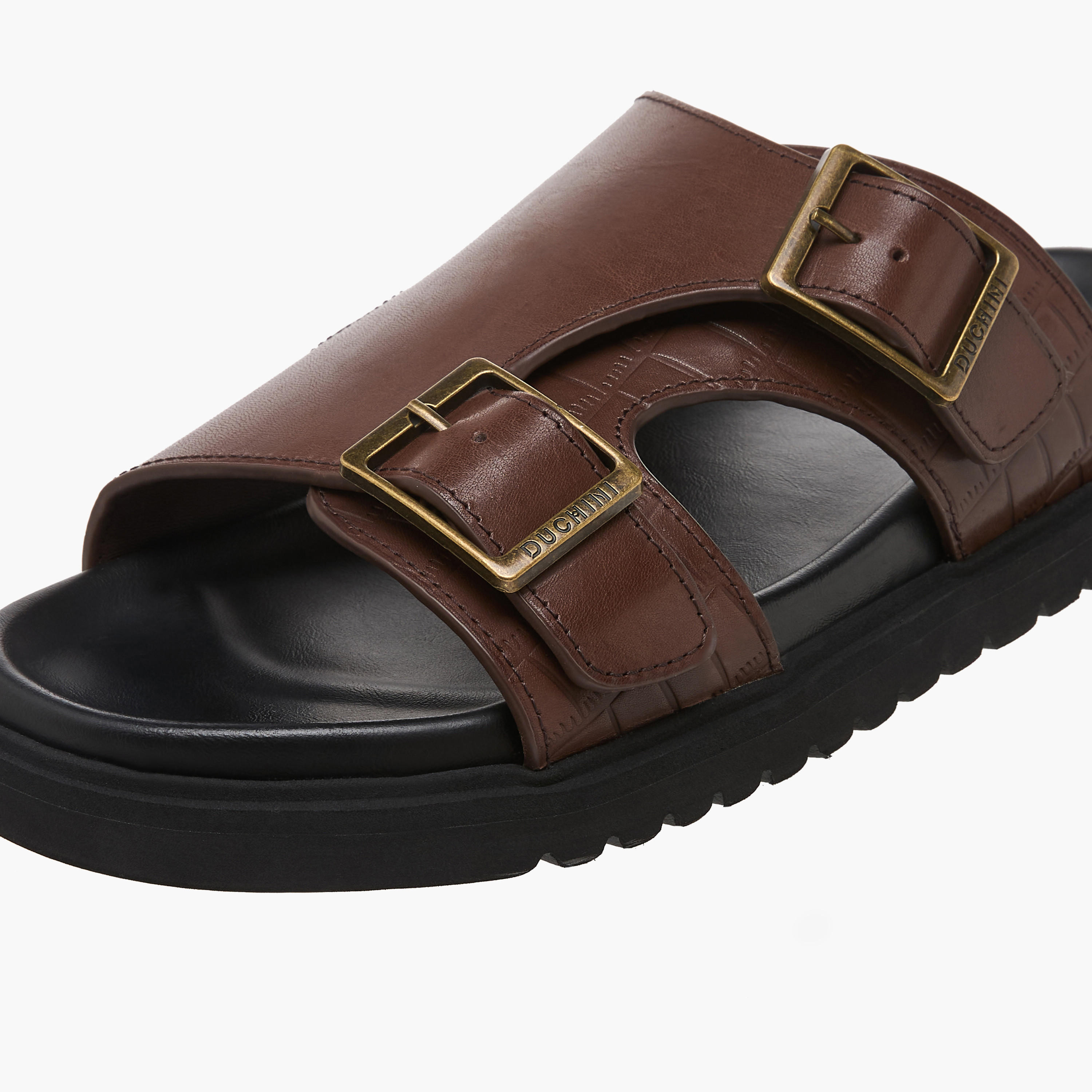 Duchini Men Textured Comfort Sandals-men-shoes-sandals-image-4
