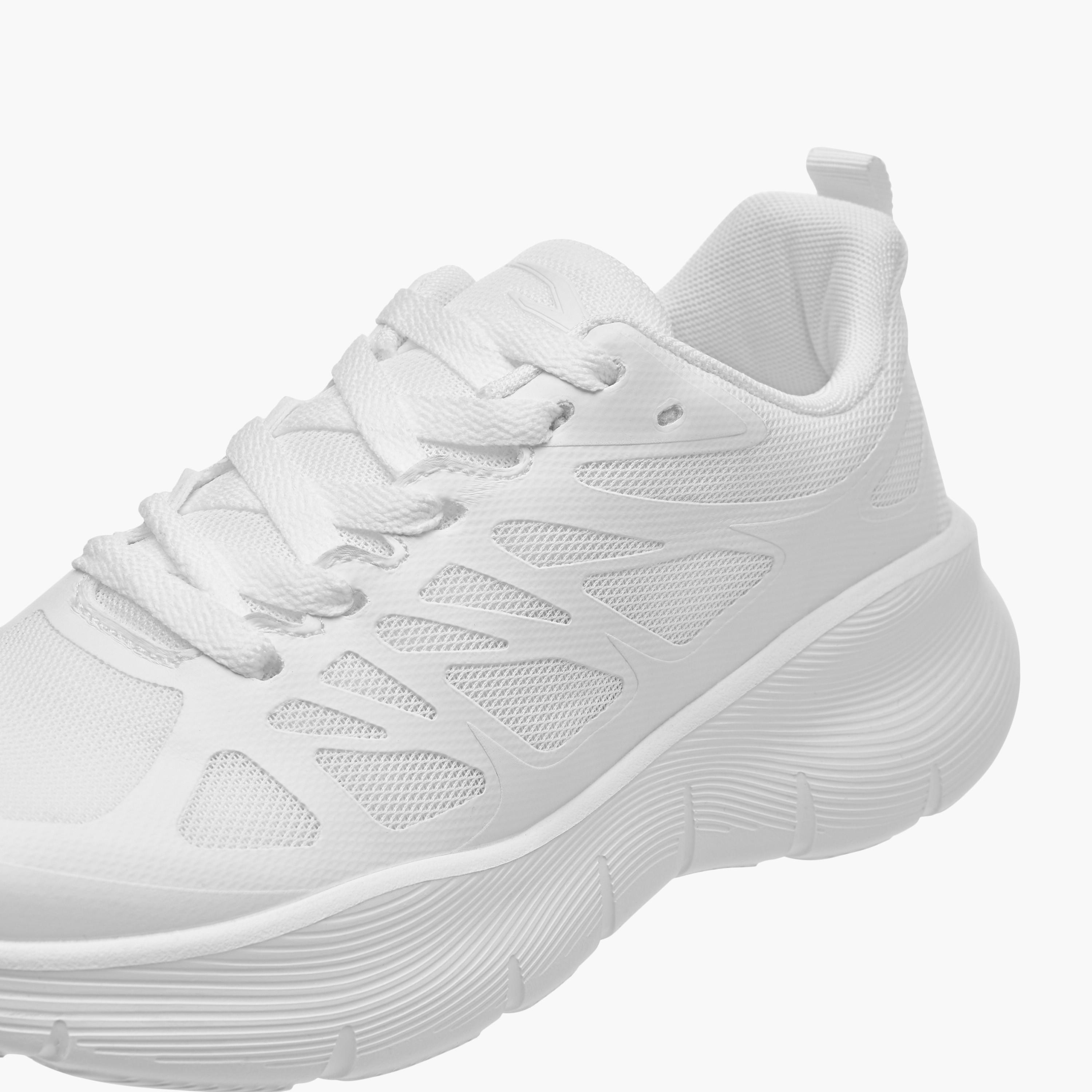 Dash Textured Lace-Up Sports Shoes with Pull Tabs-sports-women-shoes-image-4