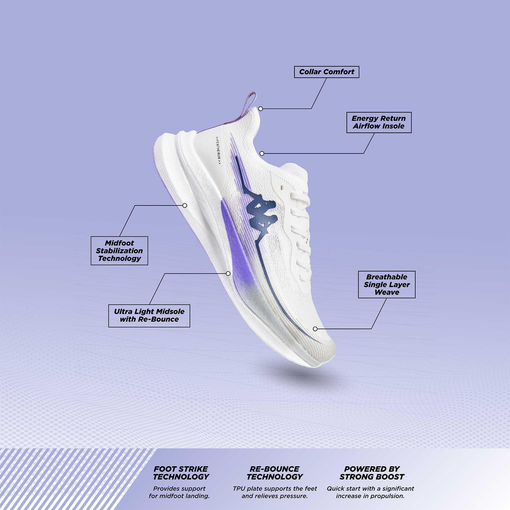 حذاء جري برباط إغلاق وتفاصيل شعار للنساء من كابا - RUN 2.0-sports-women-shoes-image-7