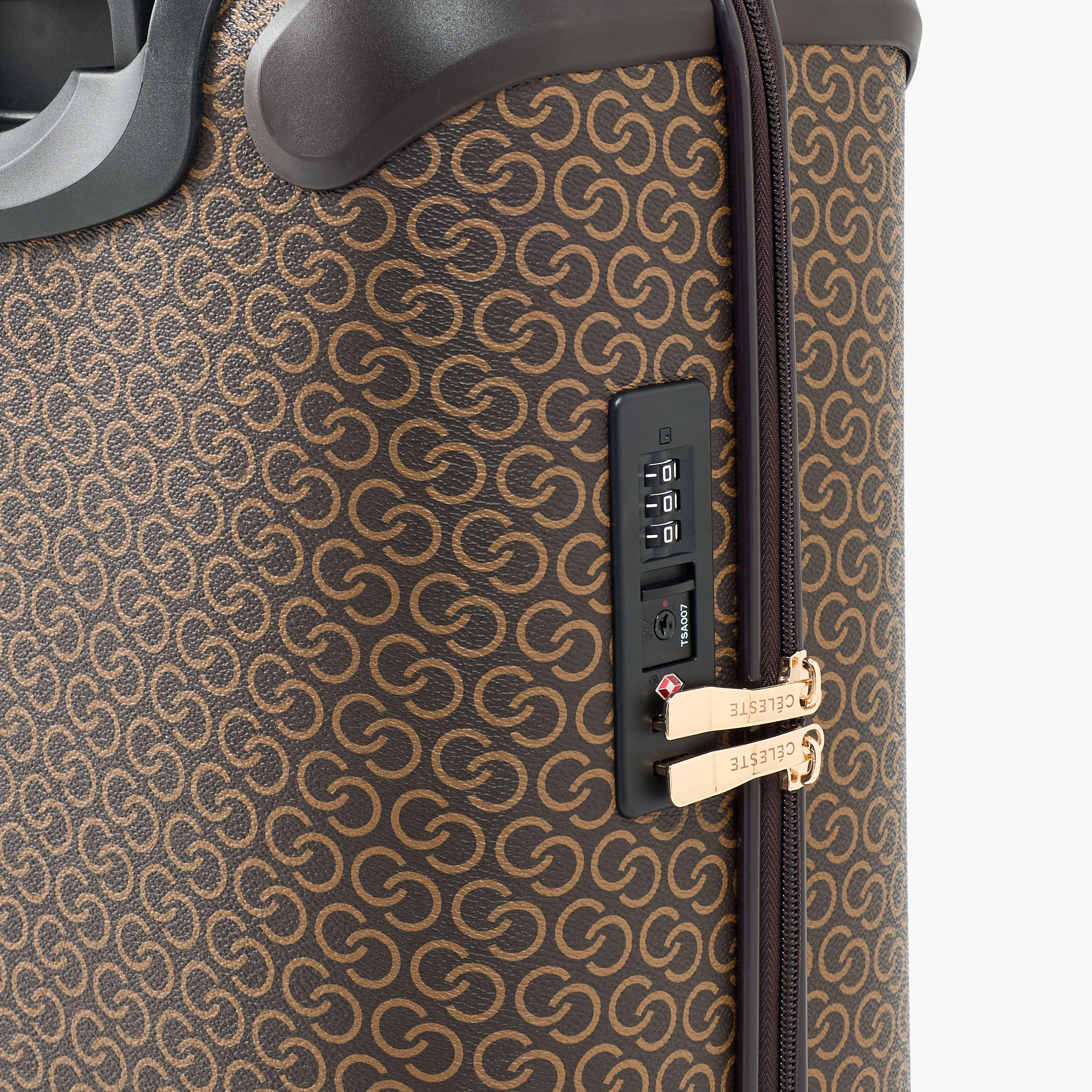 Celeste Textured Hardcase Trolley Bag with Retractable Handle-travel-luggagesandbags-luggage-image-4