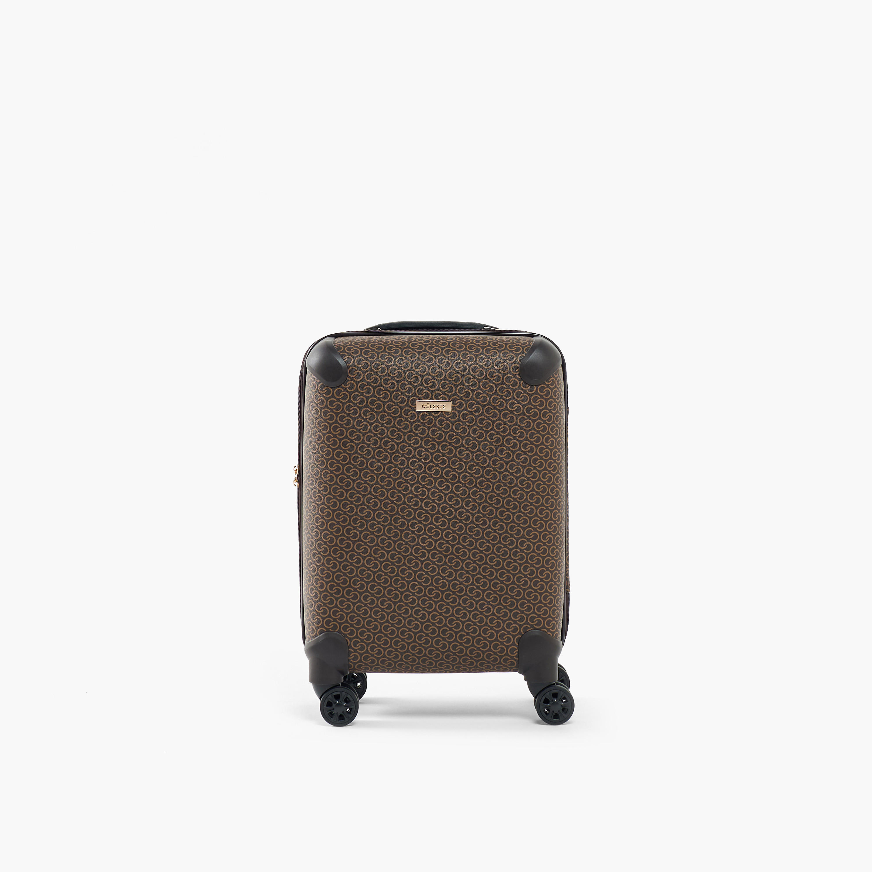 Celeste Textured Hardcase Trolley Bag with Retractable Handle-travel-luggagesandbags-luggage-image-2