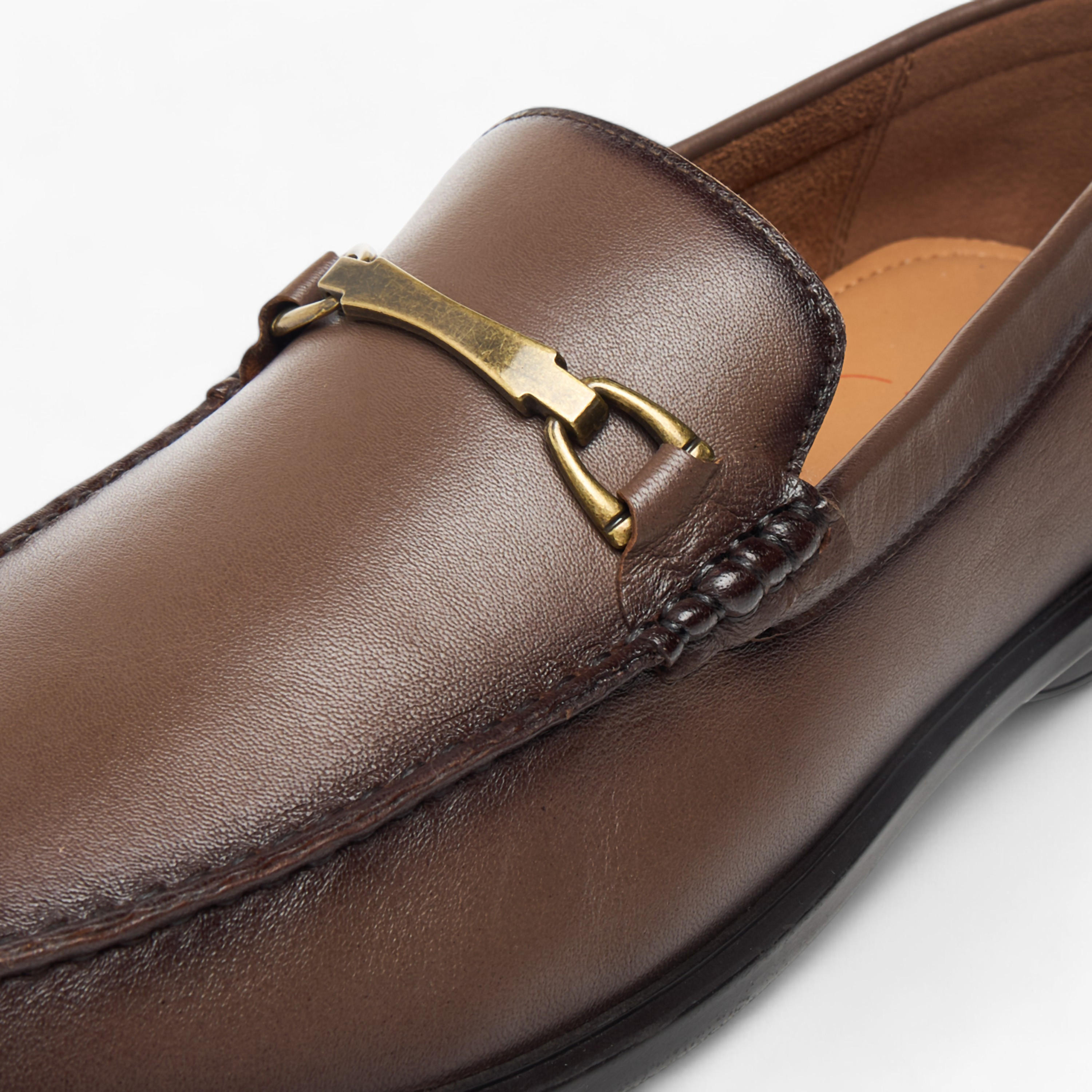 LBL by Shoexpress Solid Slip-On Loafers with Metal Accent-men-shoes-formalshoes-image-4