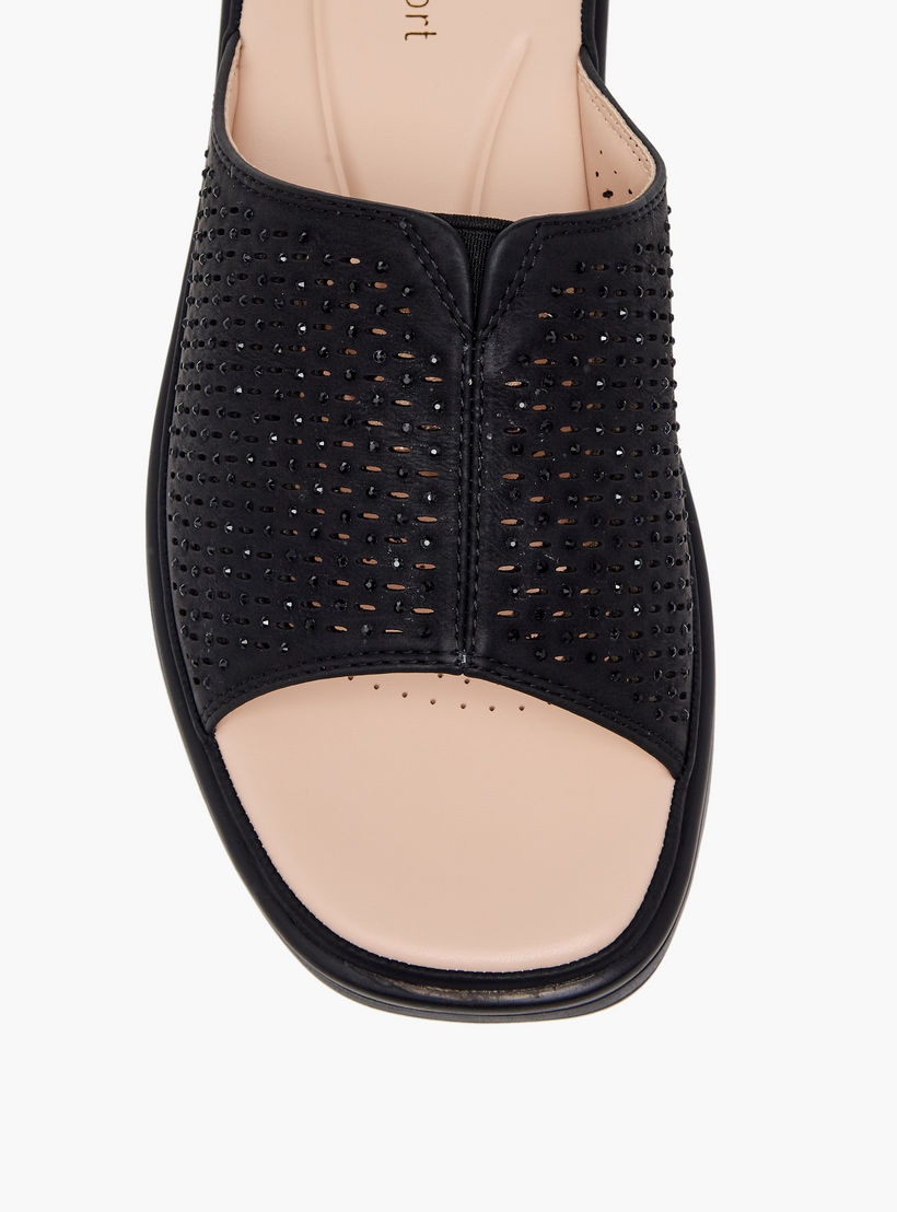 Le Confort Women Embellished Slide Sandals-women-shoes-sandals-heeled-image-7
