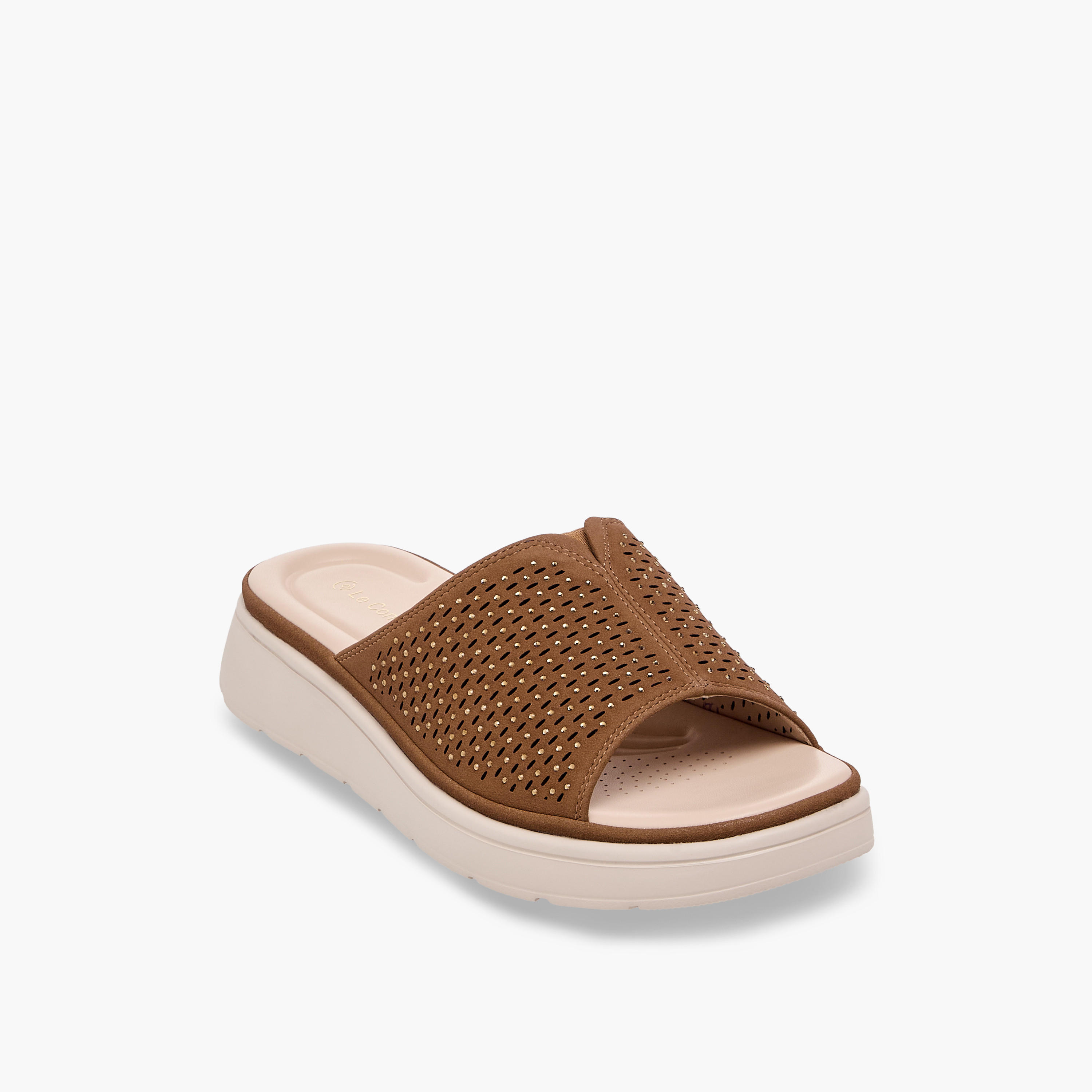 Le Confort Women Embellished Slide Sandals-women-shoes-sandals-heeled-image-2