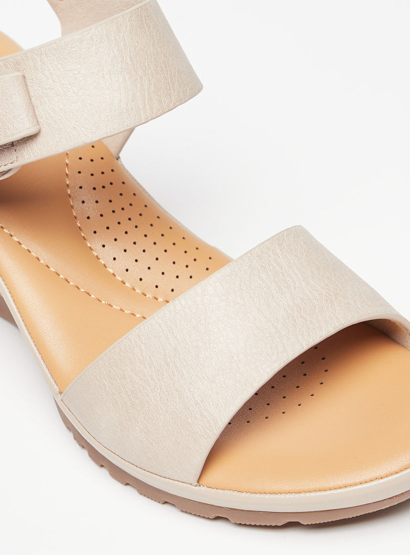 Le Confort Strappy Wedge Heel Sandals with Hook and Loop Closure-women-shoes-heels-image-5
