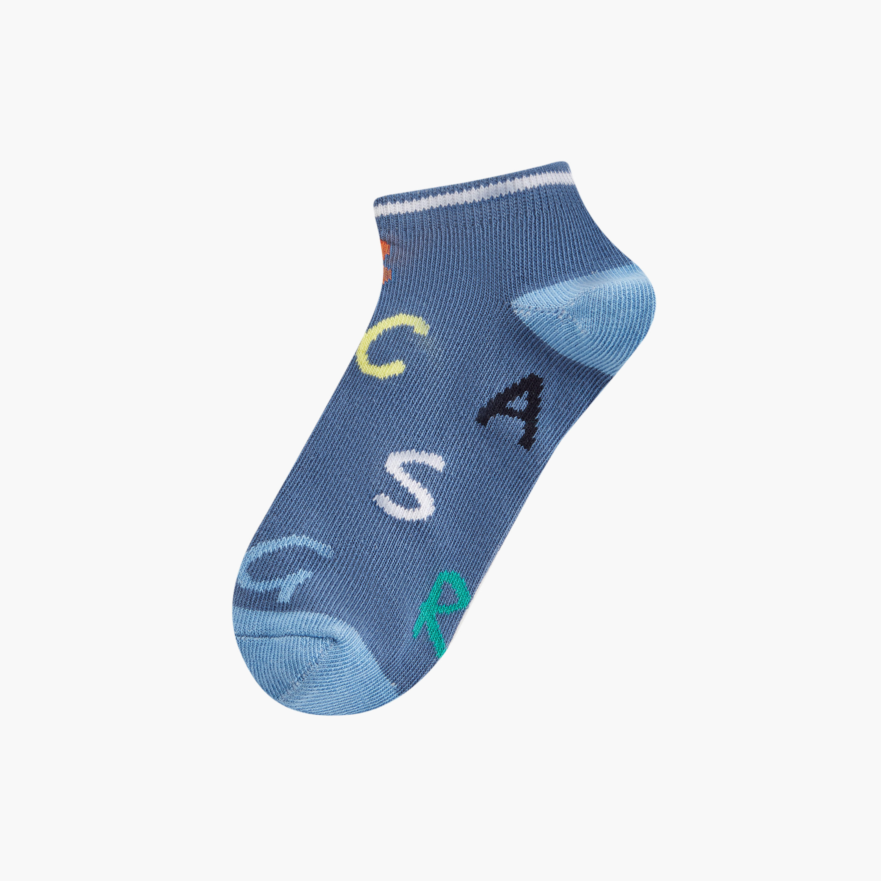 طقم جوارب بطول الكاحل 5 أزواج متنوعة من جونيورز-girls-accessories-socks-image-2
