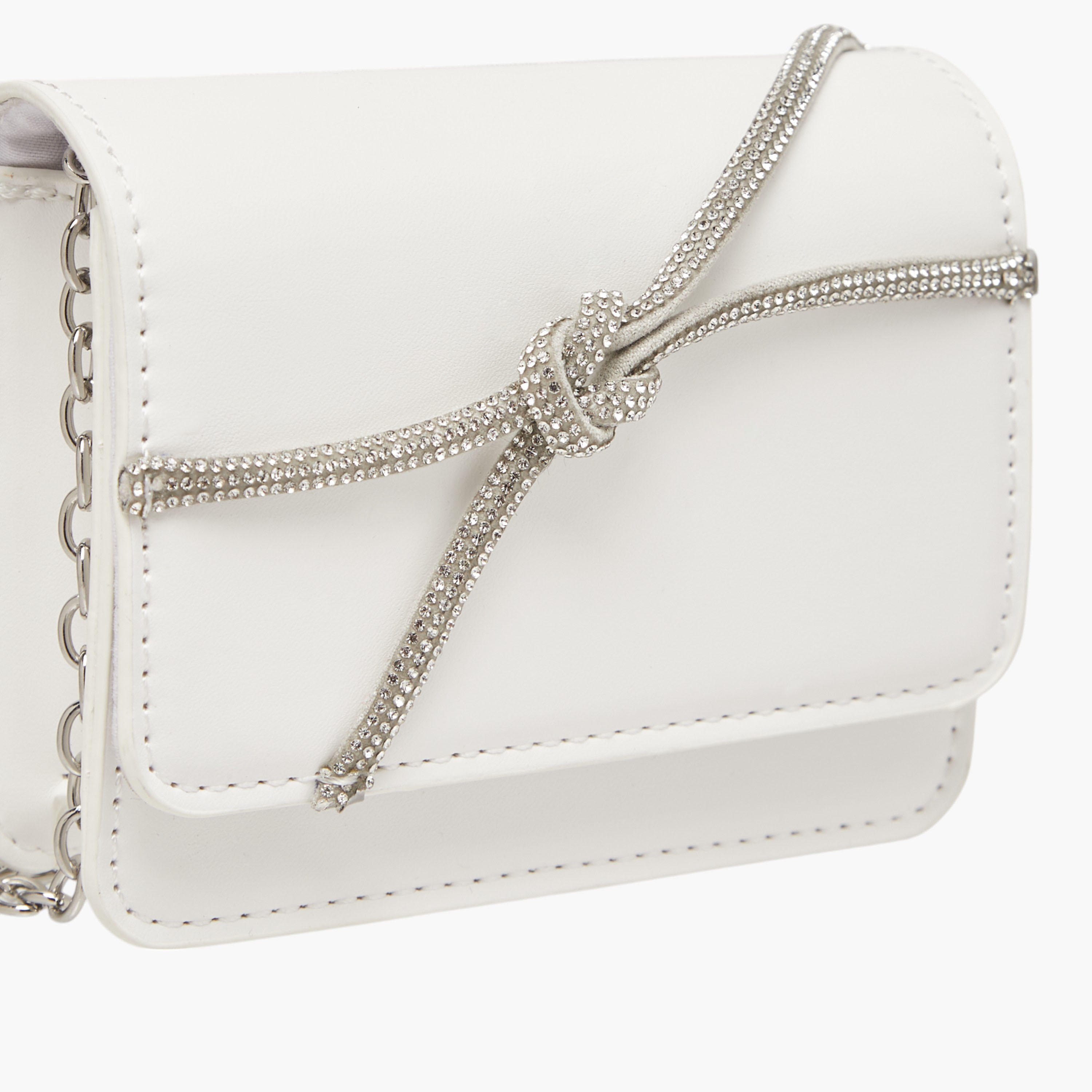 شنطة كروس بودي مزينة بحزام سلسلة وزر إغلاق من فلورا بيلا-girls-accessories-bags-image-4