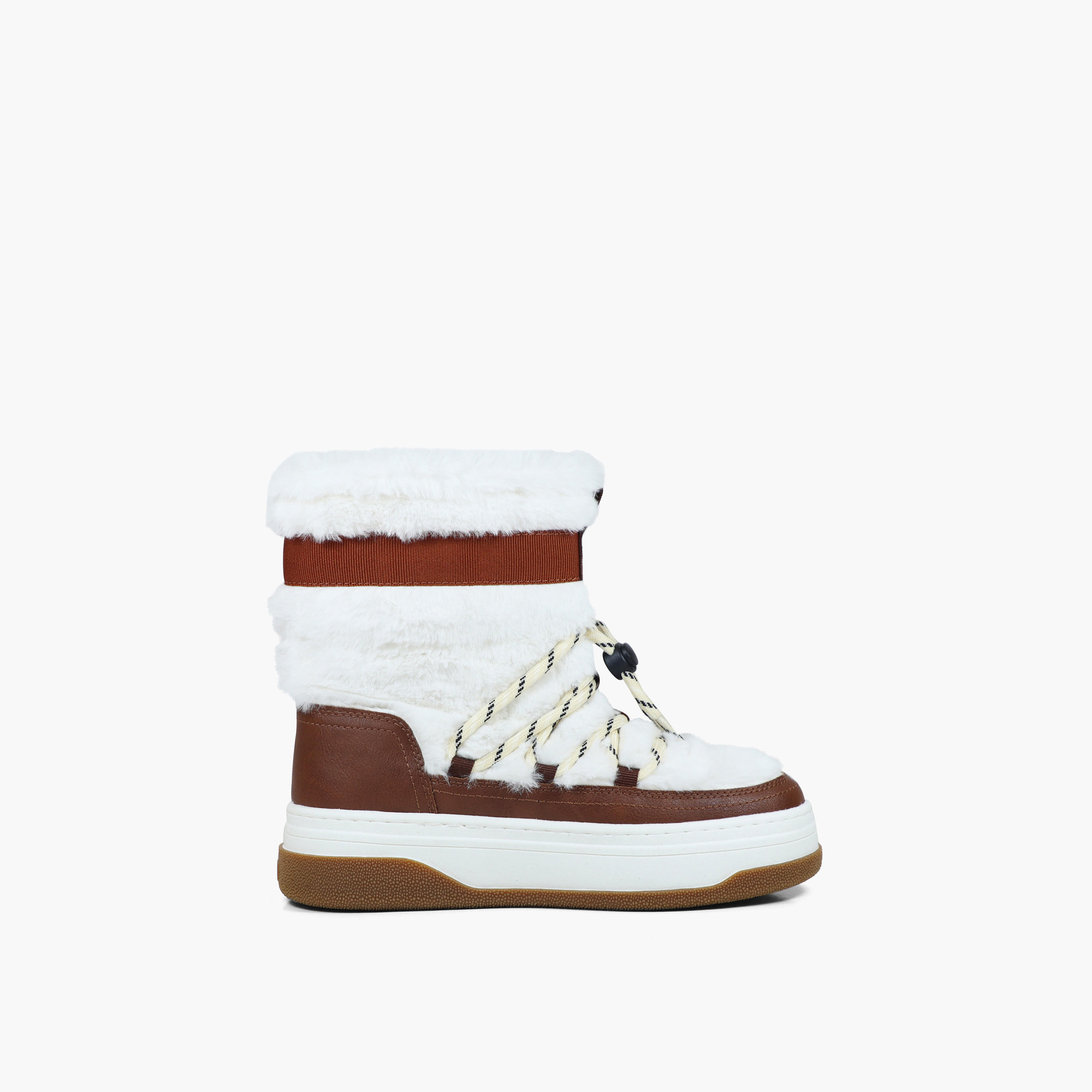 GAP Women's PARADISE HIGH FUR Lace-Up Ankle Boots - GPW5212083810-women-shoes-boots-image-3