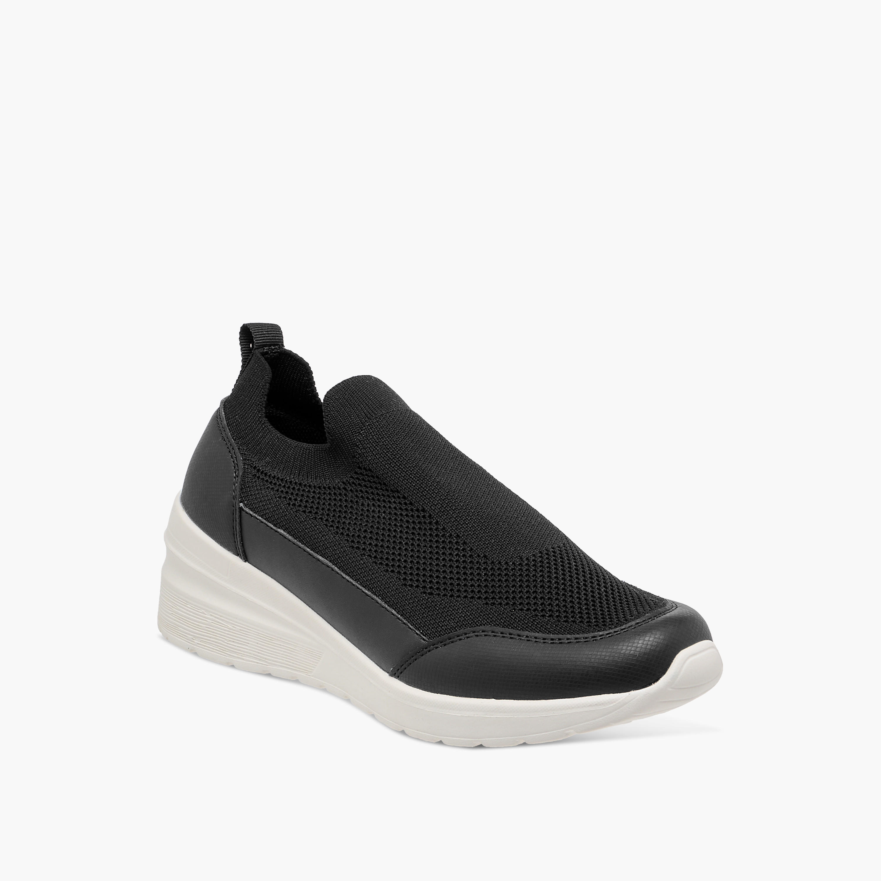 Flora Bella Textured Slip-On Sneakers with Pull Tab Detail-women-shoes-sneakers-image-2