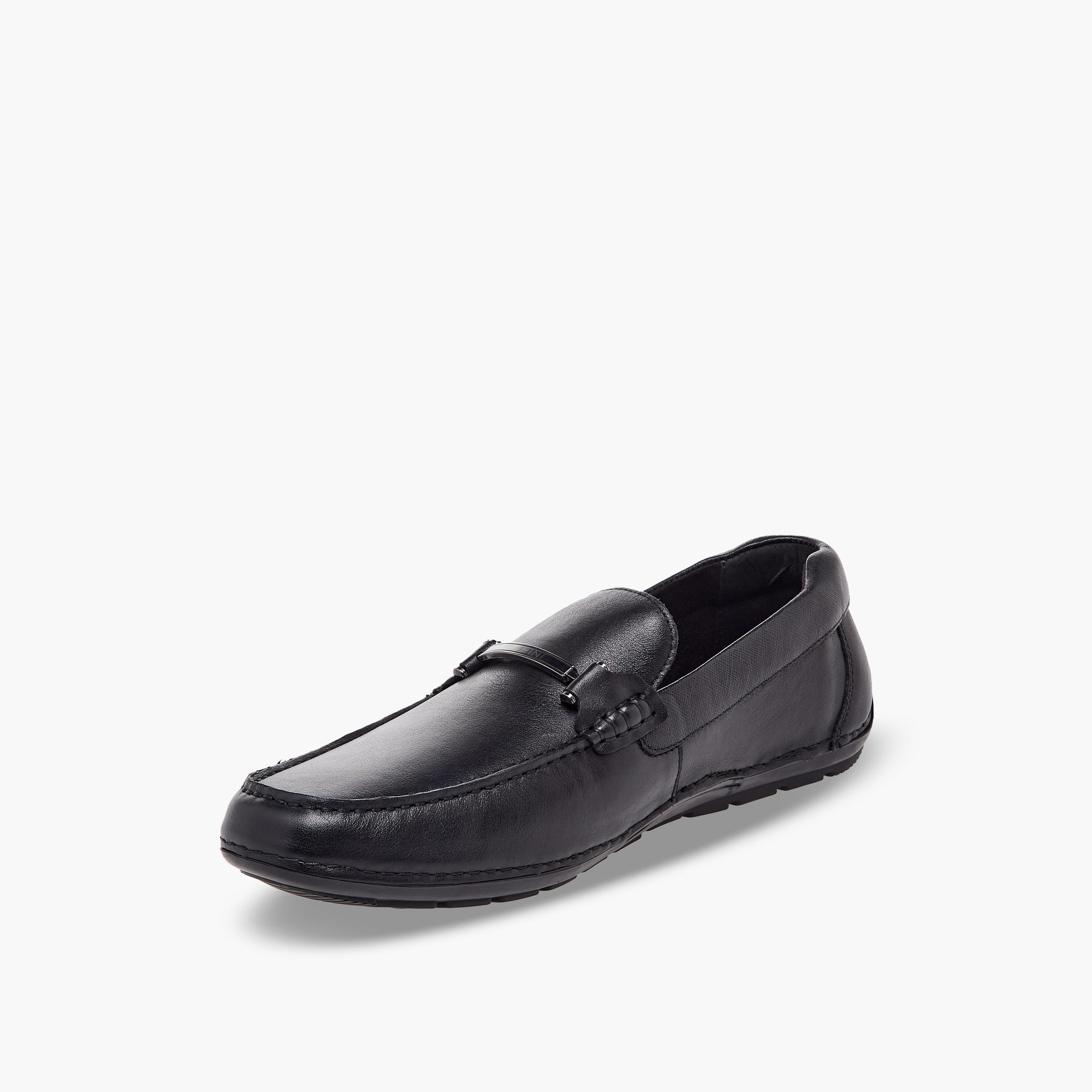 Duchini Men Horsebit Accent Leather Loafers-men-shoes-formalshoes-image-4