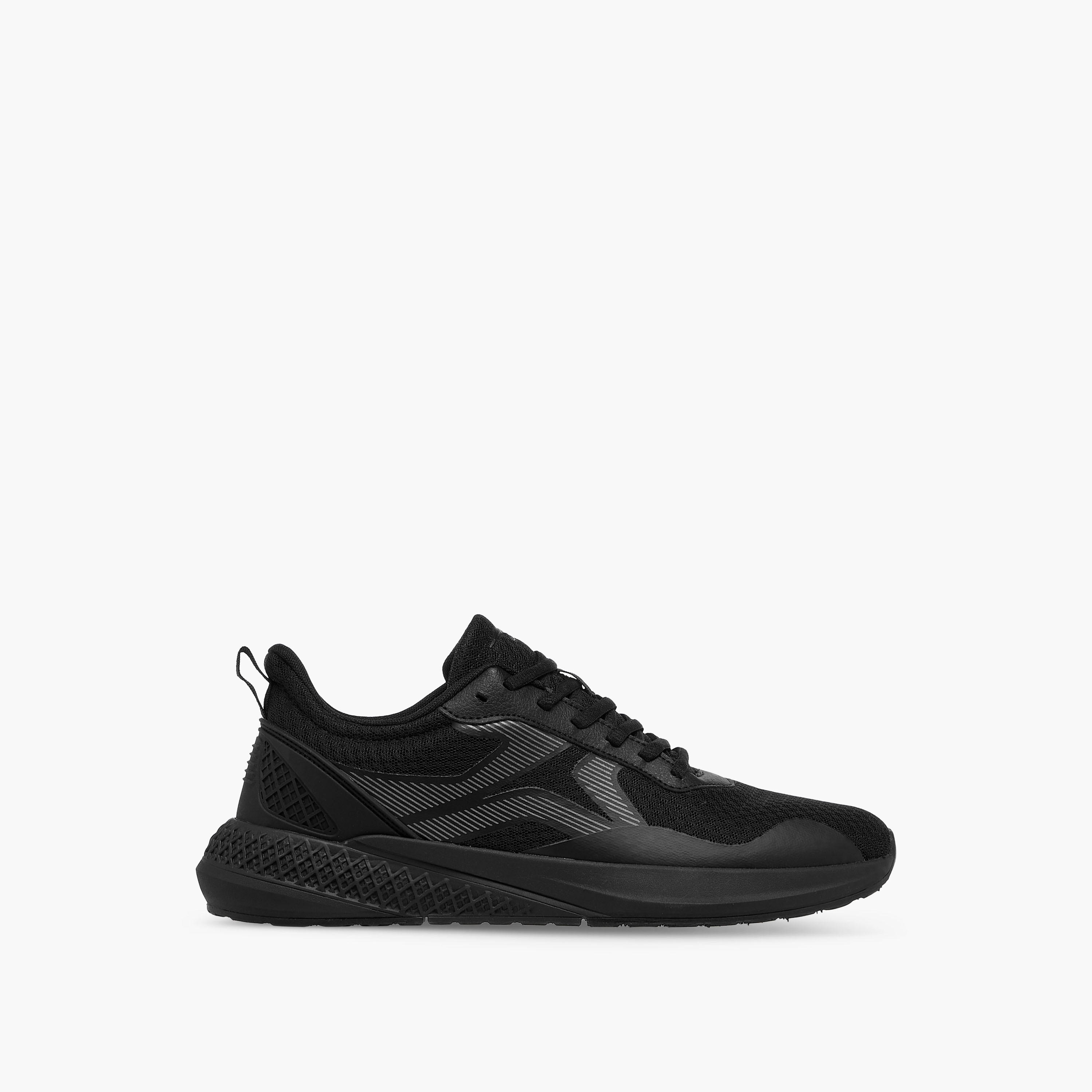 Dash Panelled Sports Shoes with Lace-Up Closure-sports-men-shoes-image-5