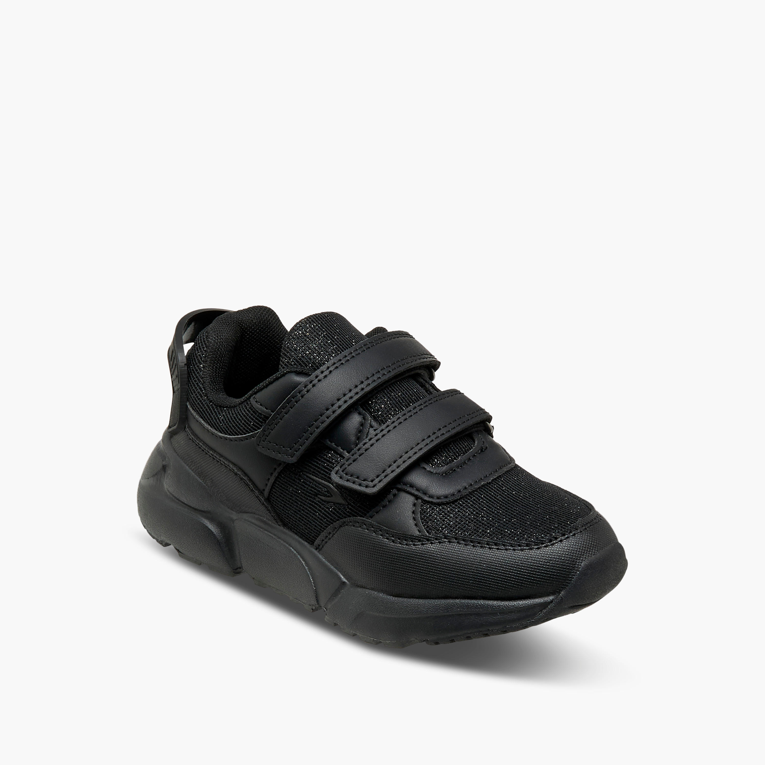 Dash Panelled School Shoes with Hook and Loop Closure-girls-shoes-schoolshoes-image-2