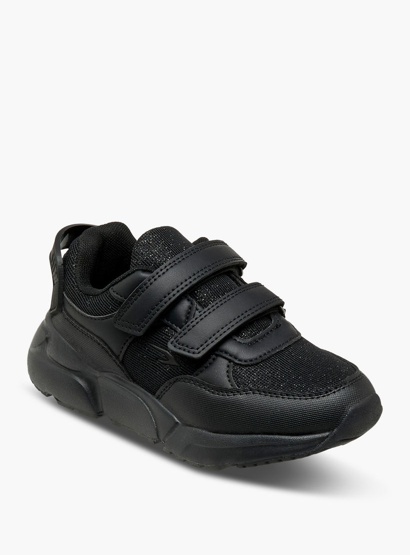 Dash Panelled School Shoes with Hook and Loop Closure-girls-shoes-schoolshoes-image-2