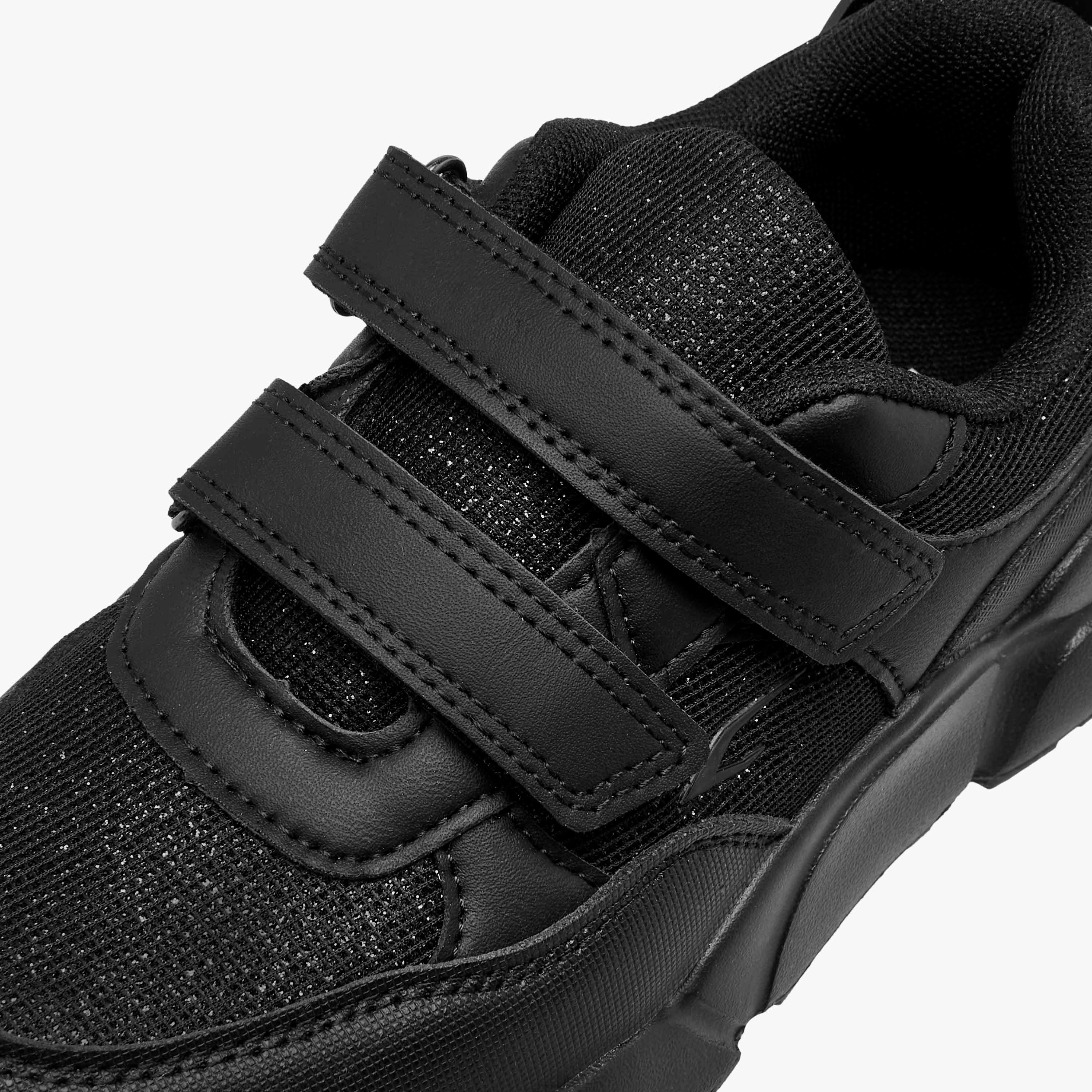 Dash Panelled School Shoes with Hook and Loop Closure-girls-shoes-schoolshoes-image-4