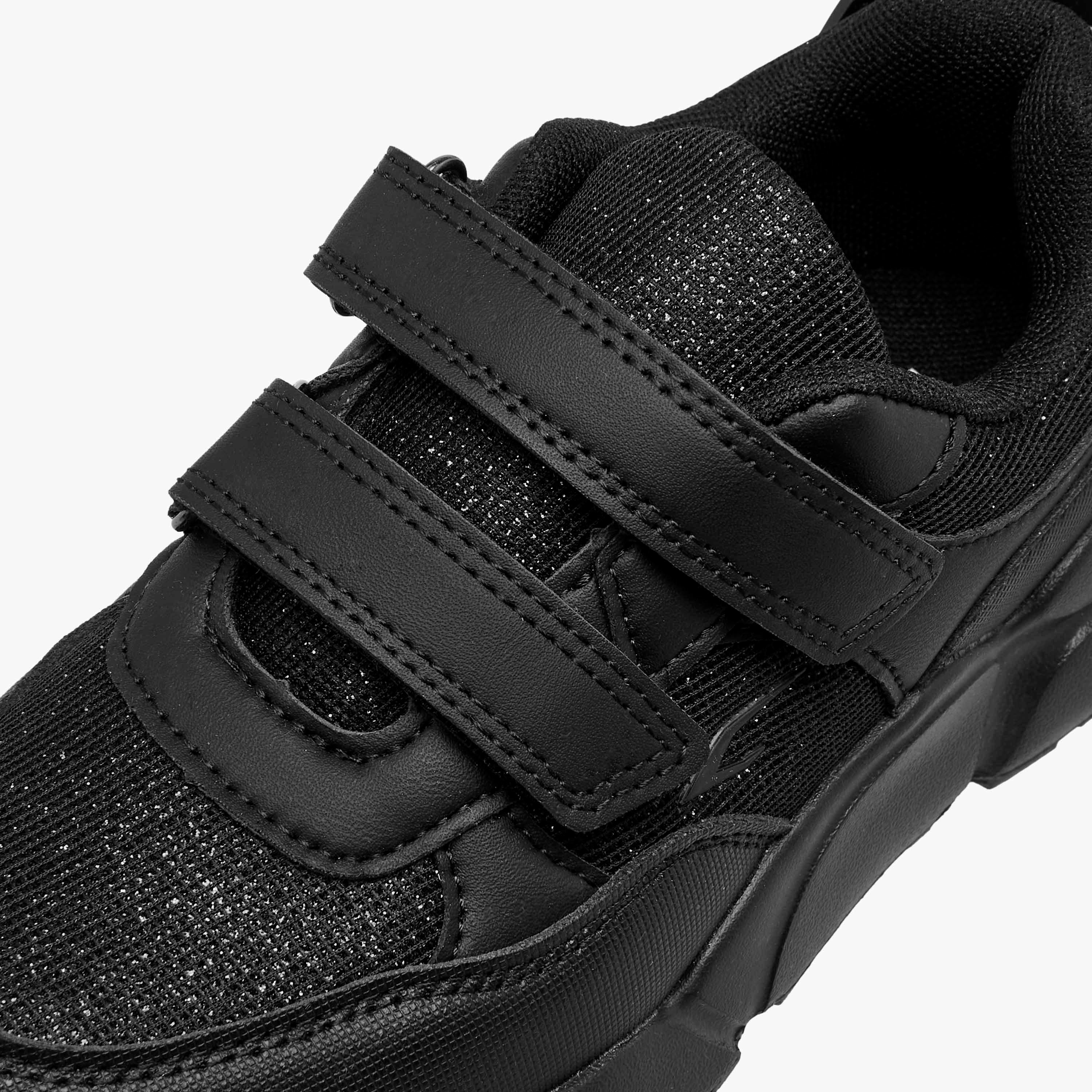 Dash Panelled School Shoes with Hook and Loop Closure-girls-shoes-schoolshoes-image-4