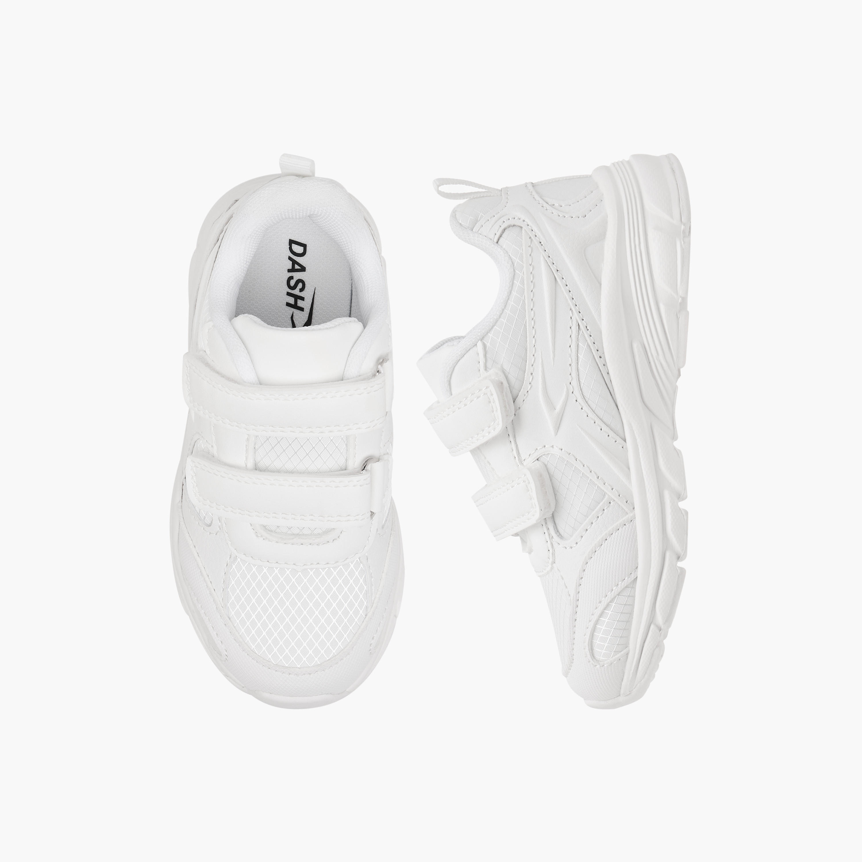 Dash Panelled School Shoes with Hook and Loop Closure-boys-shoes-schoolshoes-image-1