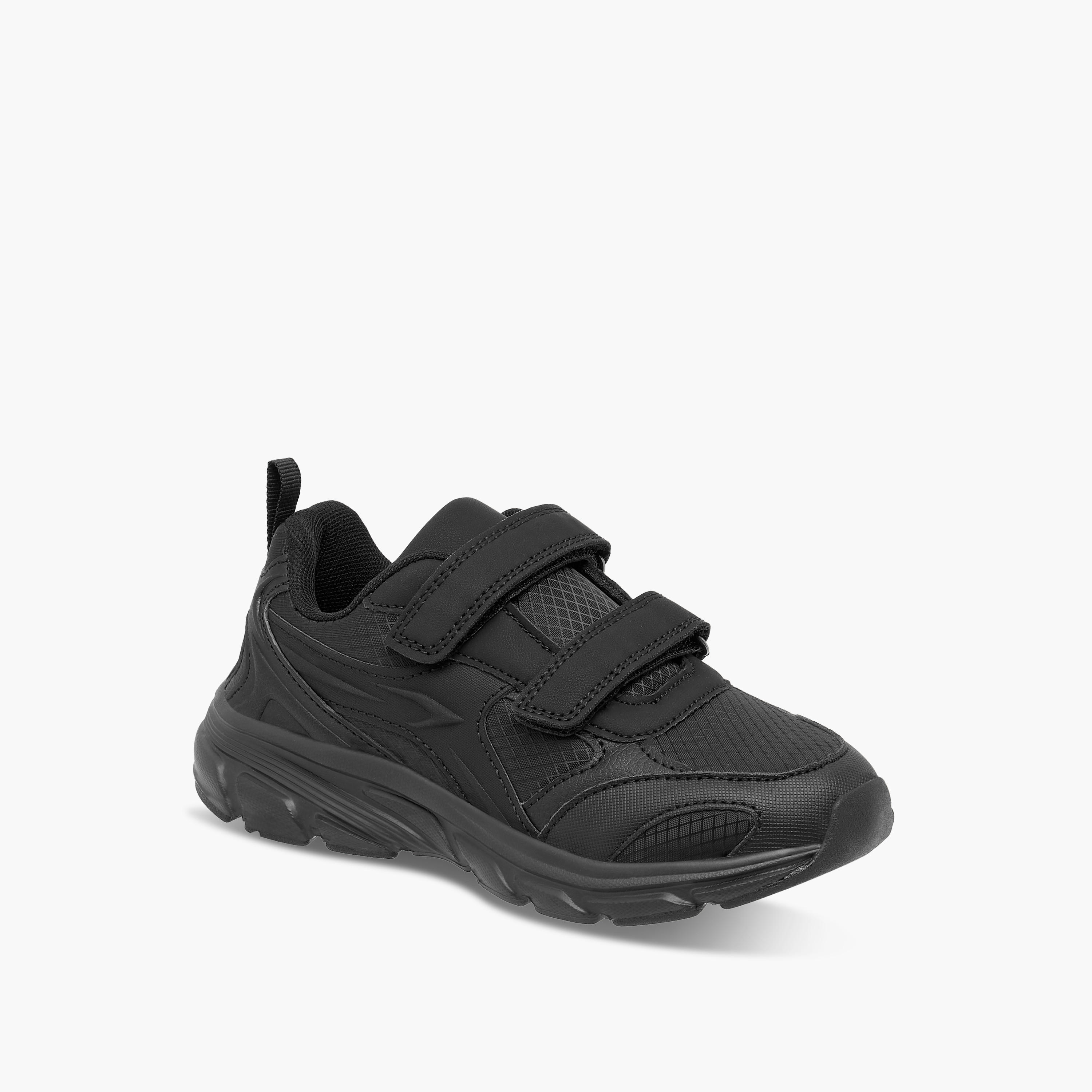 Dash Panelled School Shoes with Hook and Loop Closure-boys-shoes-schoolshoes-image-2