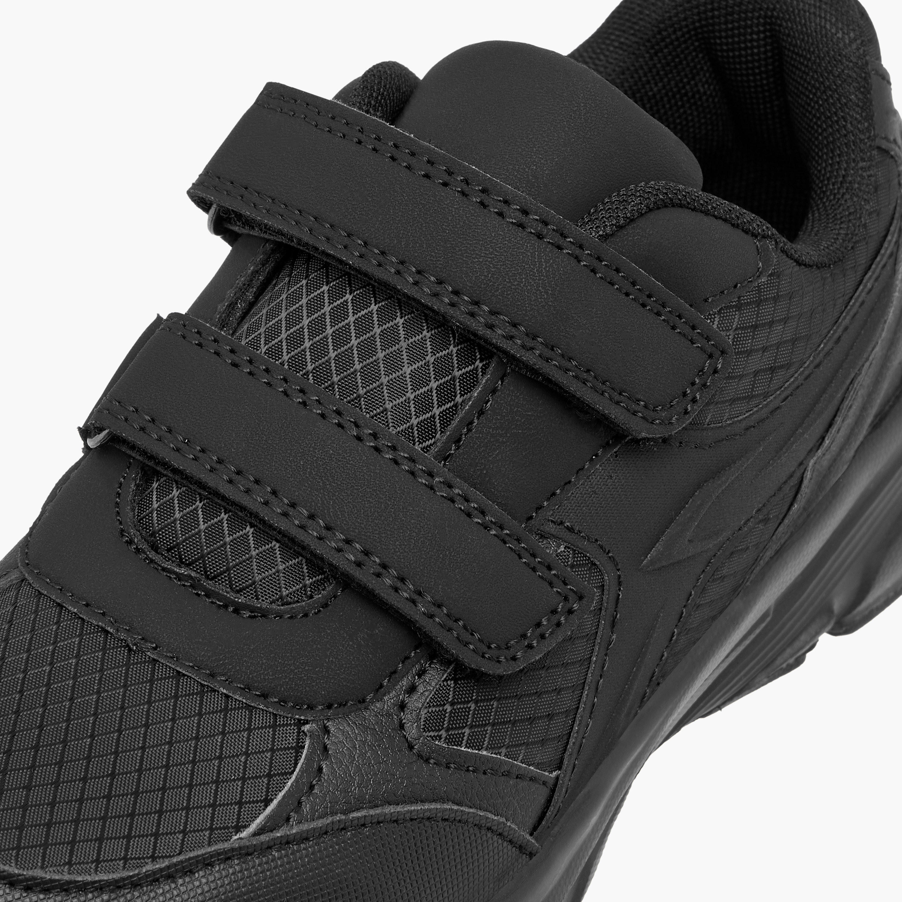 Dash Panelled School Shoes with Hook and Loop Closure-boys-shoes-schoolshoes-image-4