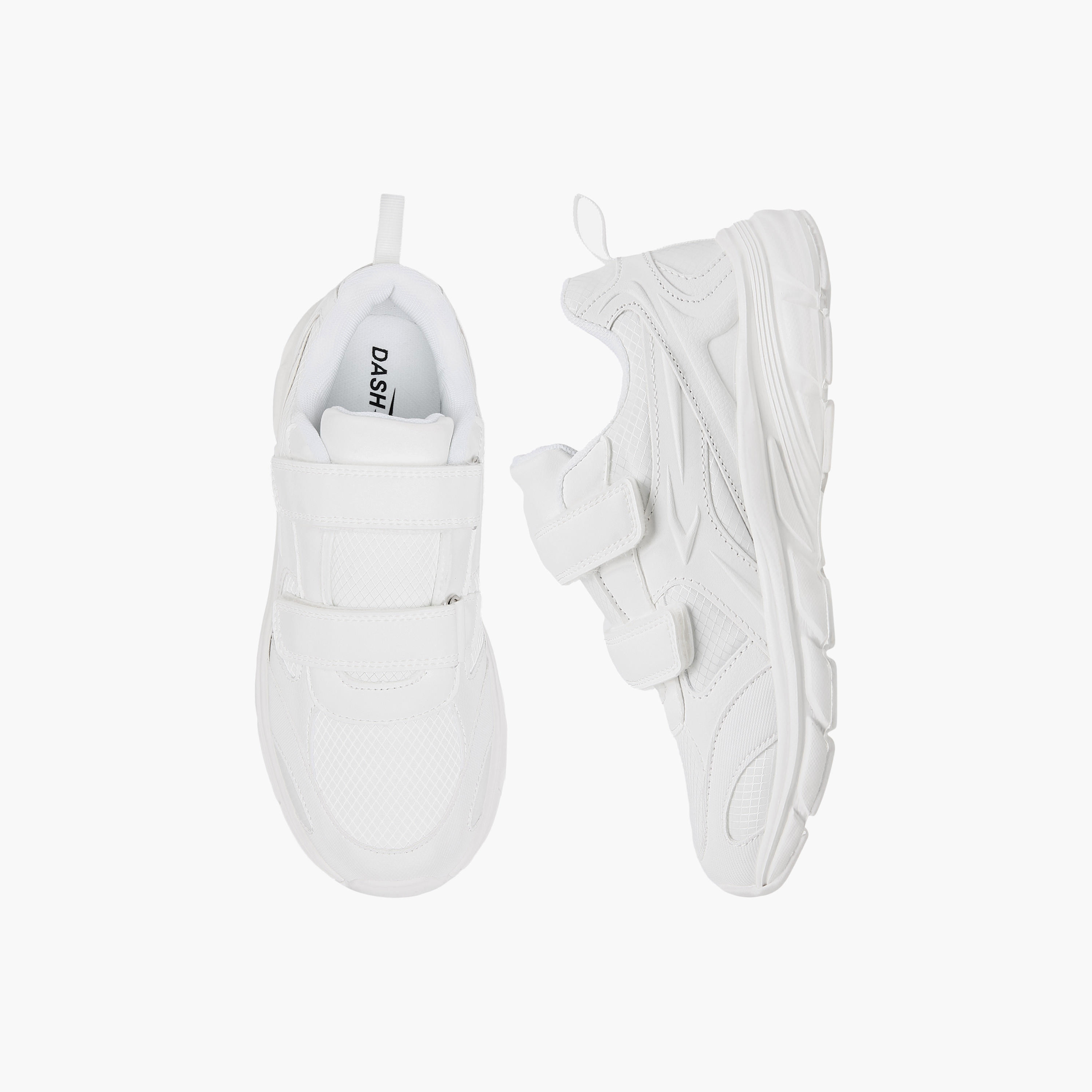 Dash Panelled School Shoes with Hook and Loop Closure-boys-shoes-schoolshoes-image-1