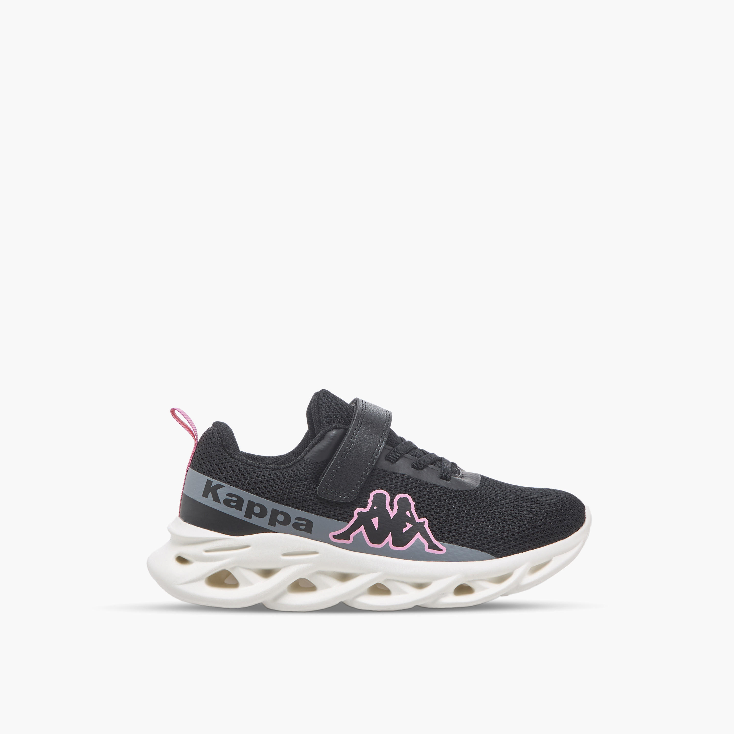 حذاء رياضي بطبعات شعار وشريط إغلاق لاصق للبنات من كابا-girls-shoes-sports-image-3