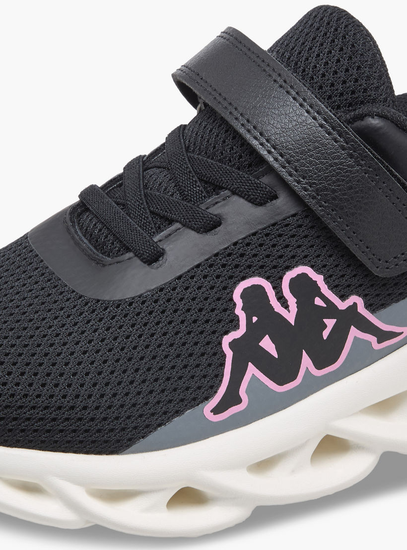 حذاء رياضي بطبعات شعار وشريط إغلاق لاصق للبنات من كابا-girls-shoes-sports-image-4