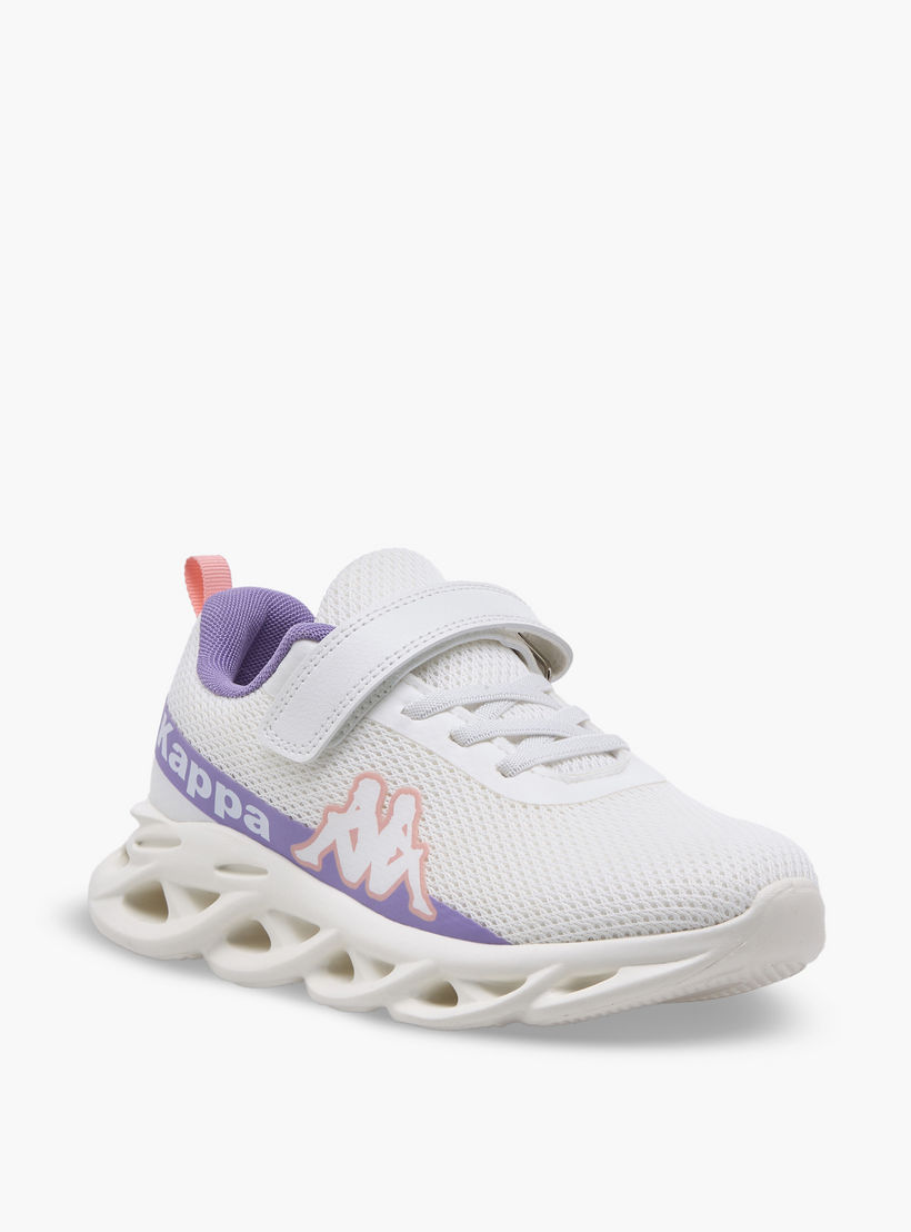 حذاء رياضي بطبعات شعار وشريط إغلاق لاصق للبنات من كابا-girls-shoes-sports-image-2