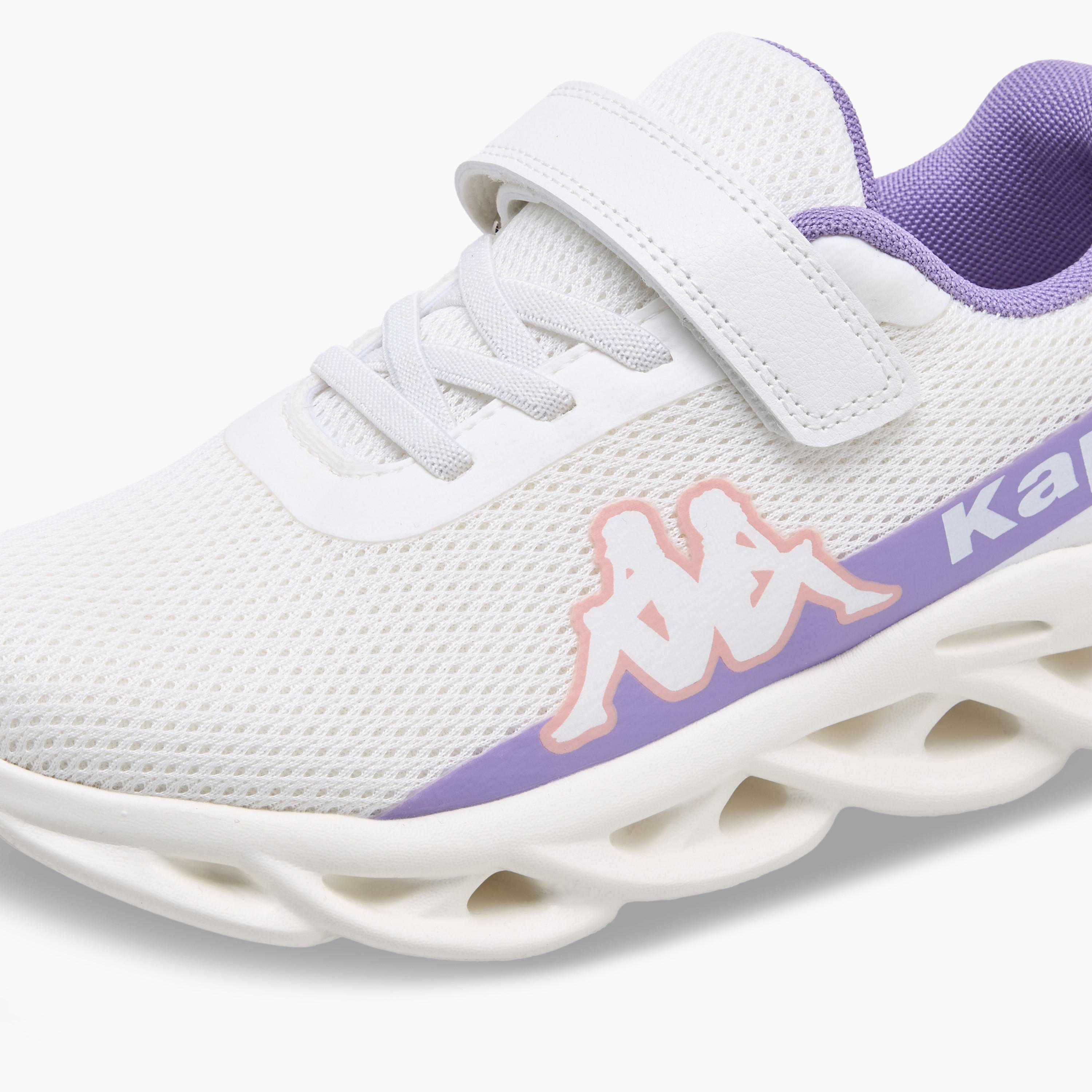 حذاء رياضي بطبعات شعار وشريط إغلاق لاصق للبنات من كابا-girls-shoes-sports-image-4