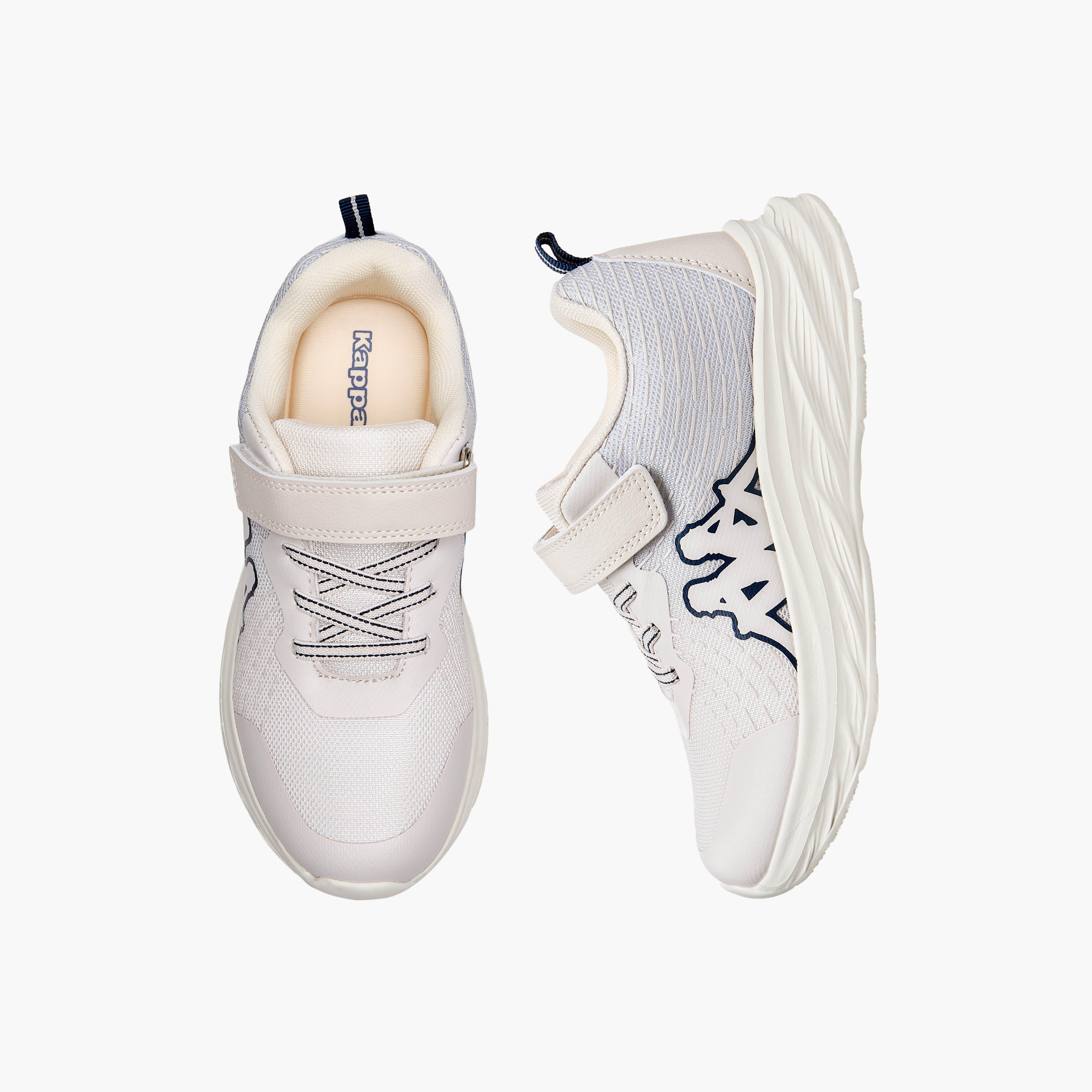 Kappa Unisex Logo Print Hook and Loop Sports Shoes-girls-shoes-sneakers-image-1